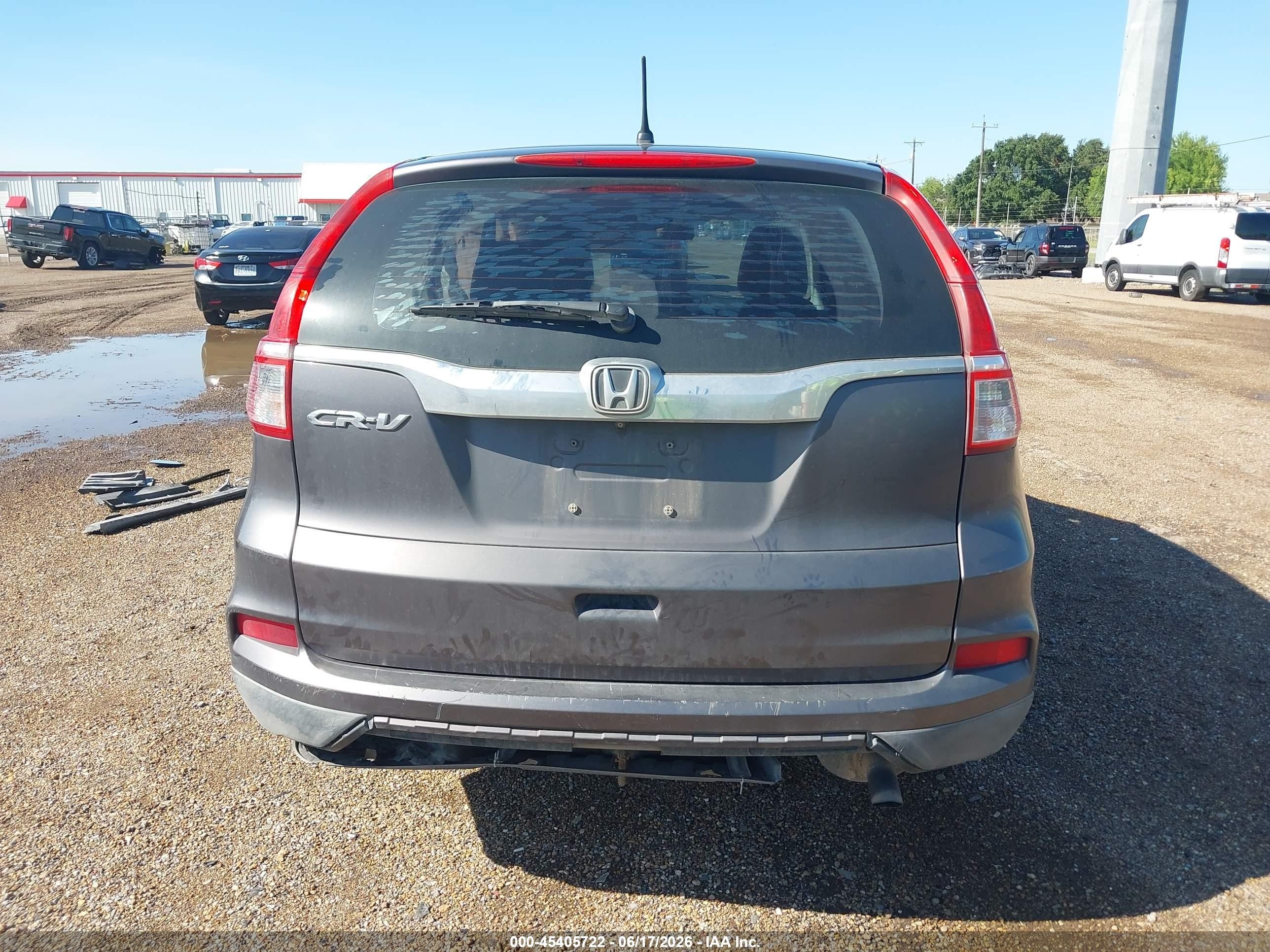 2015 Honda Cr-v Lx Серый vin: 3CZRM3H38FG700603