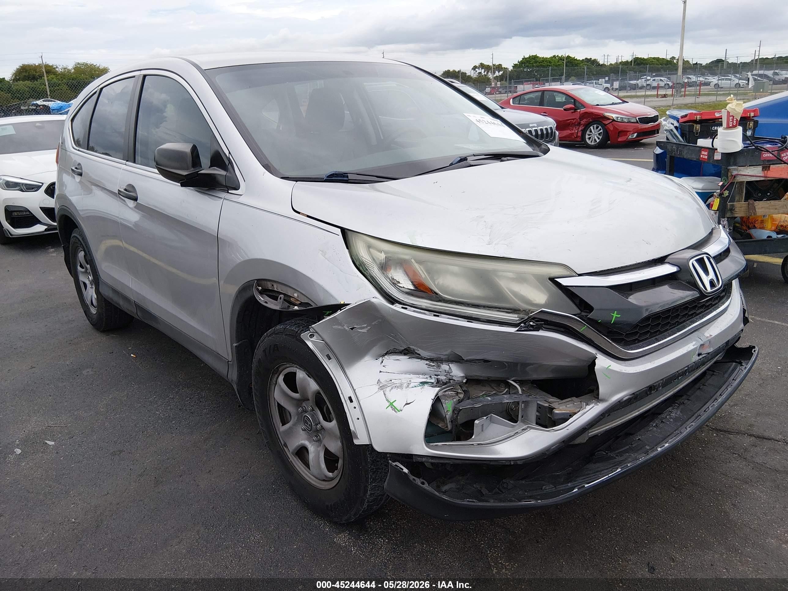 2015 Honda Cr-v Lx Silver vin: 3CZRM3H38FG711603