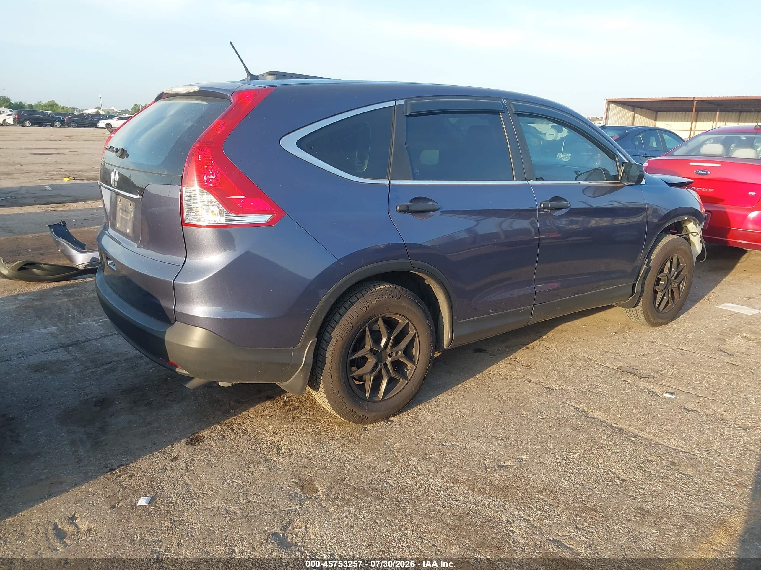 2012 Honda Cr-v Lx Blue vin: 3CZRM3H39CG700038