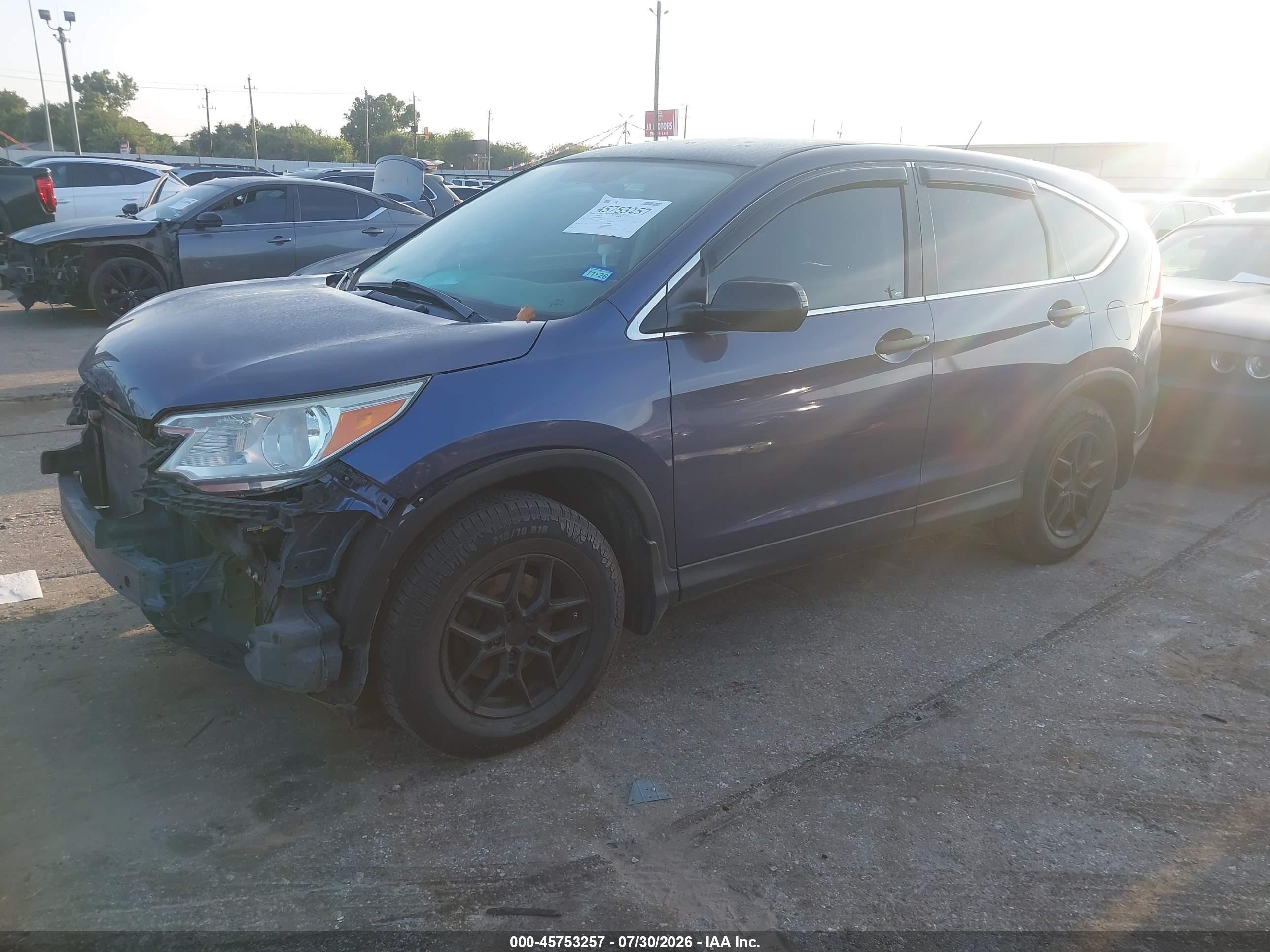 2012 Honda Cr-v Lx Blue vin: 3CZRM3H39CG700038
