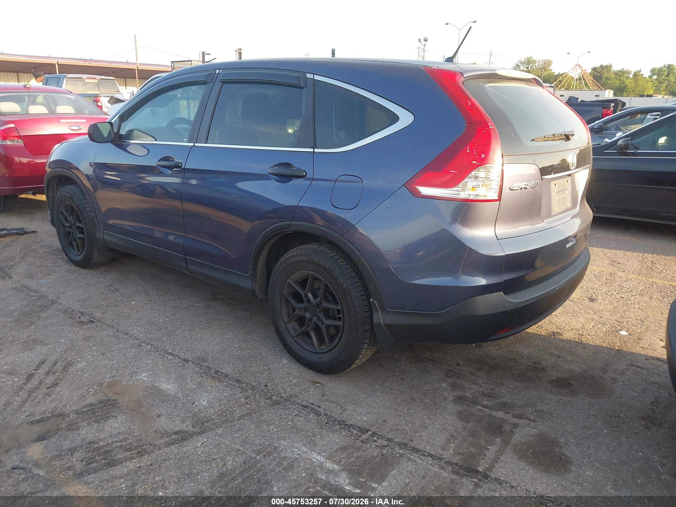 2012 Honda Cr-v Lx Blue vin: 3CZRM3H39CG700038