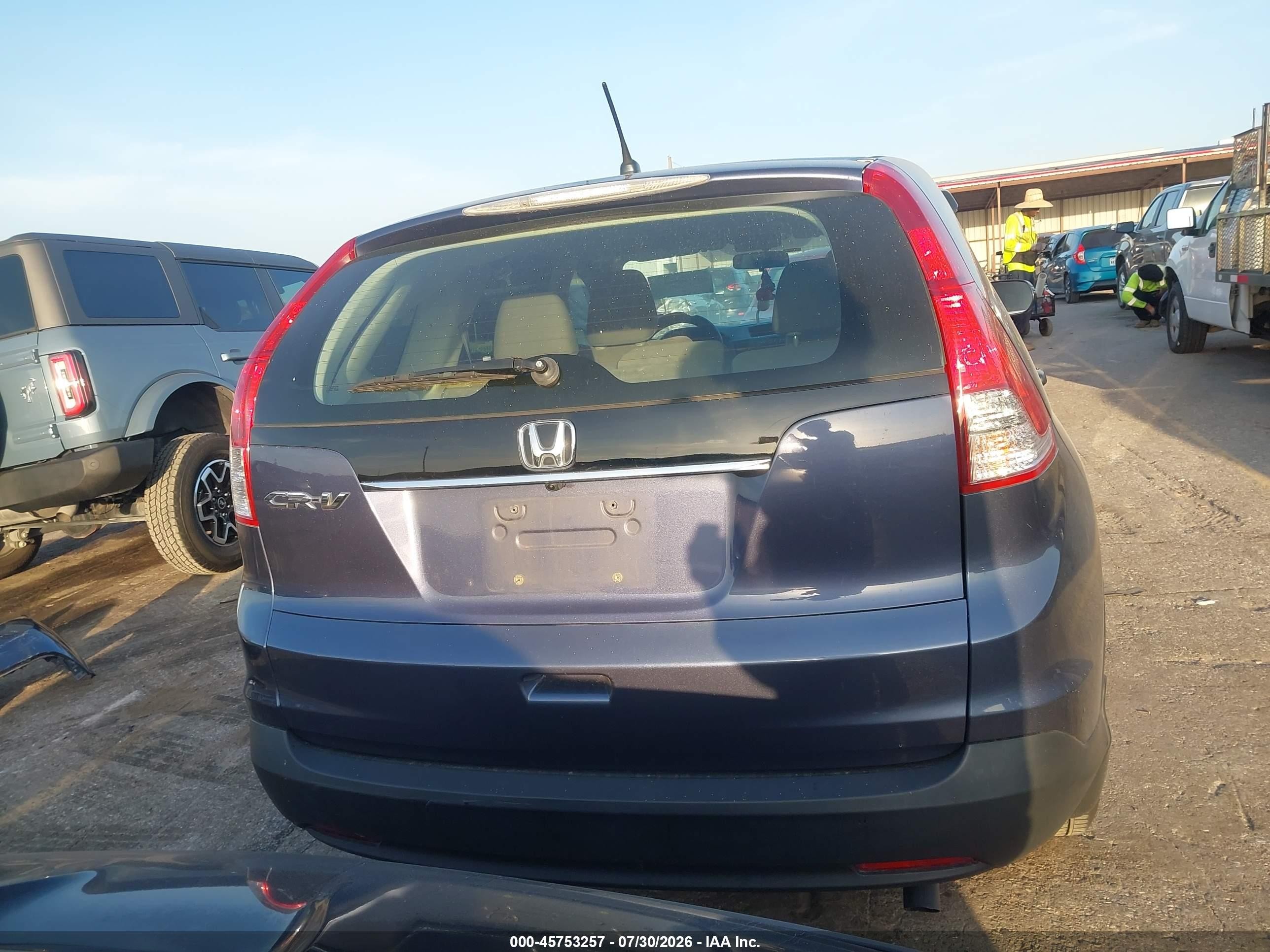 2012 Honda Cr-v Lx Blue vin: 3CZRM3H39CG700038