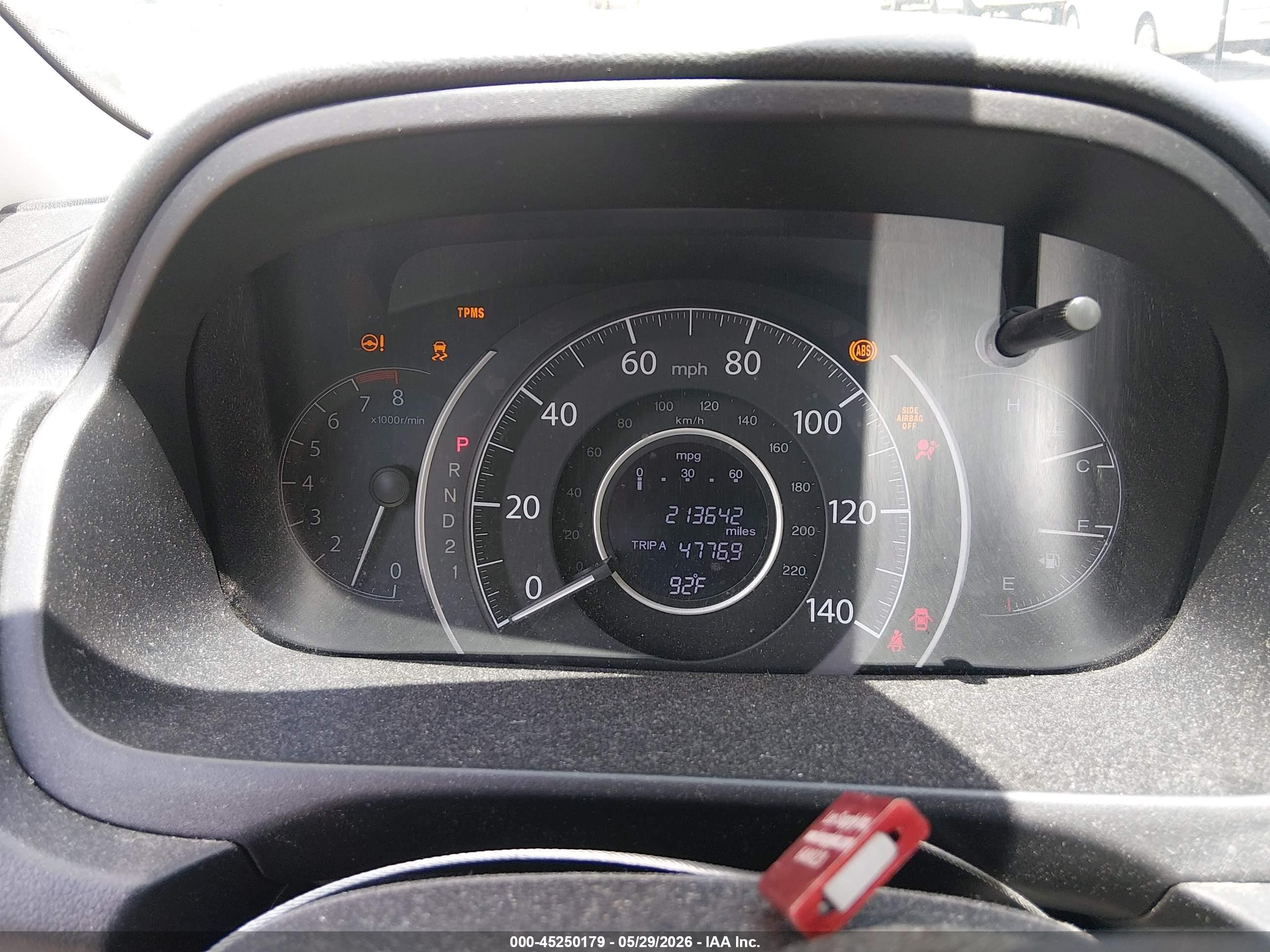 2013 Honda Cr-v Lx Gray vin: 3CZRM3H39DG709985