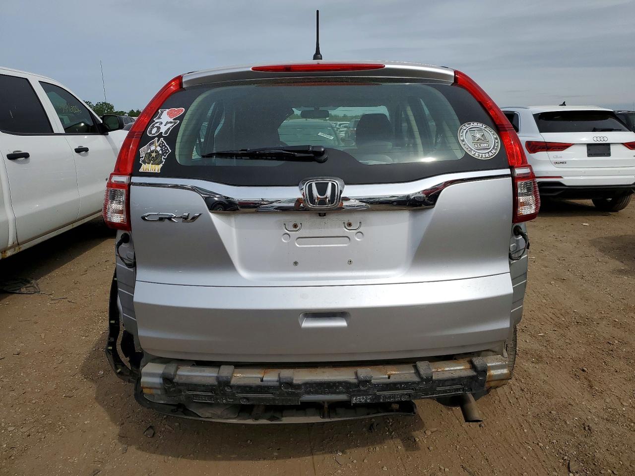 2015 Honda Cr-v Lx Silver vin: 3CZRM3H39FG708337