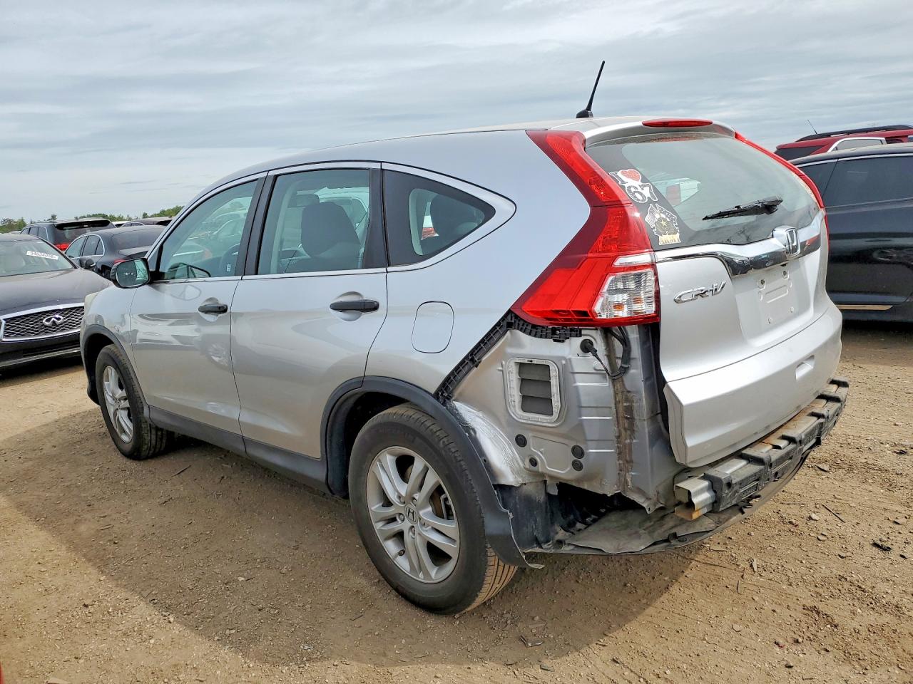 2015 Honda Cr-v Lx Silver vin: 3CZRM3H39FG708337
