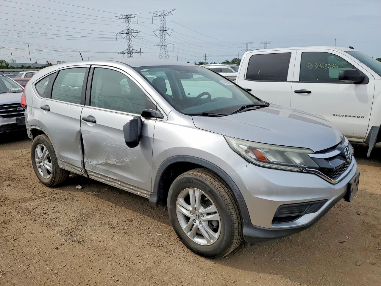 2015 Honda Cr-v Lx Silver vin: 3CZRM3H39FG708337