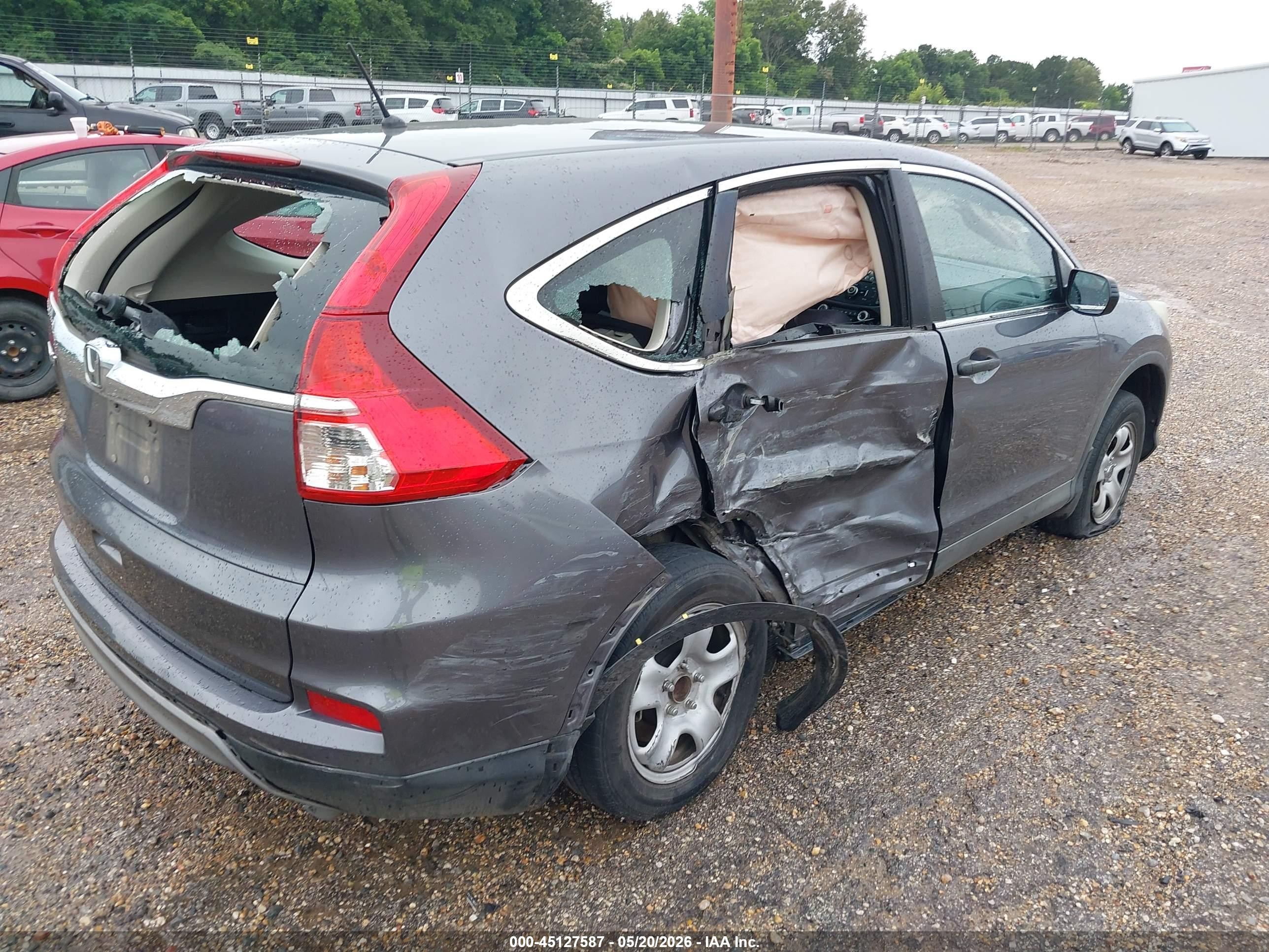 2016 Honda Cr-v Lx Gray vin: 3CZRM3H39GG701079
