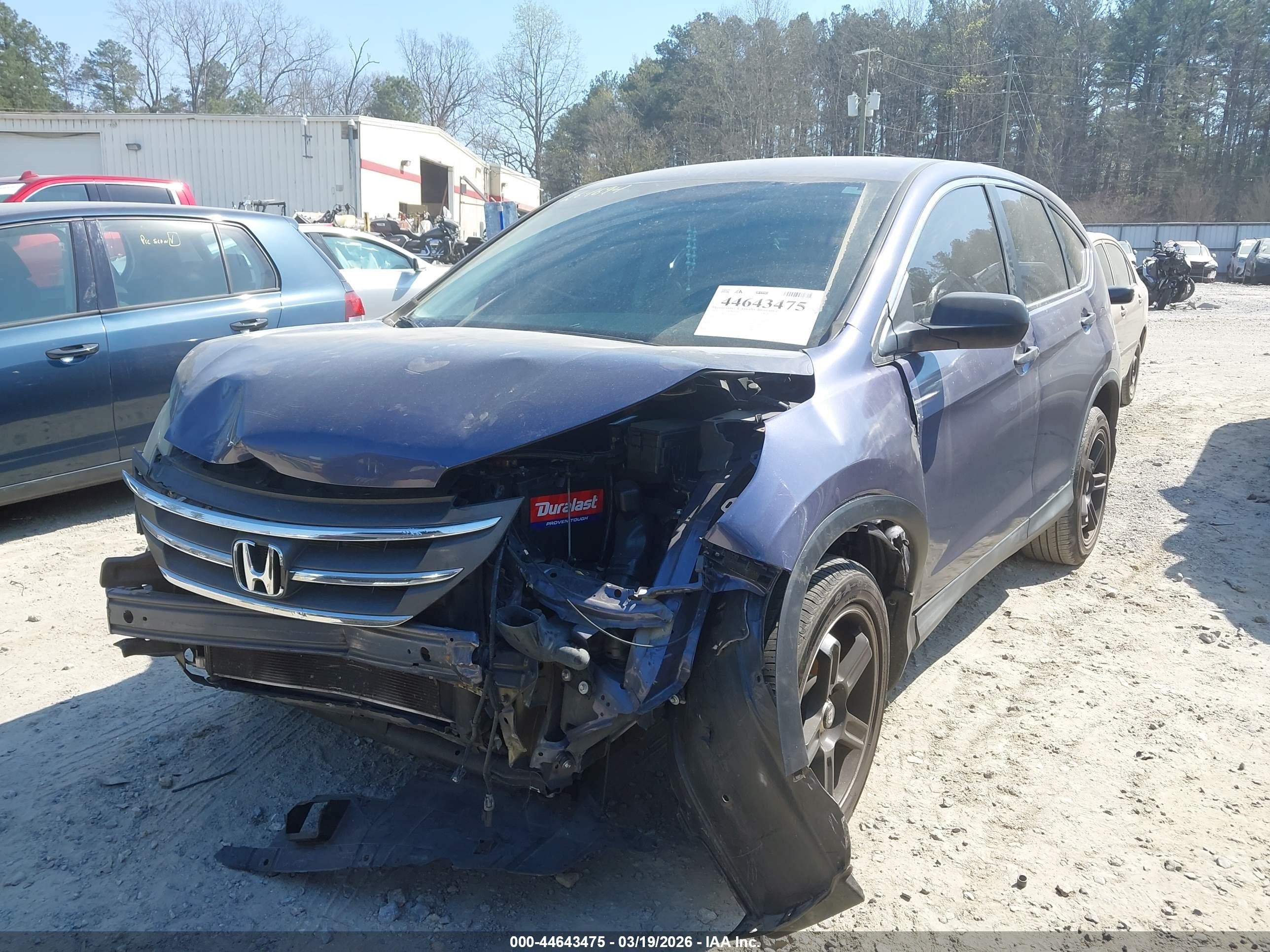 2013 Honda Cr-v Lx Blue vin: 3CZRM3H3XDG701278