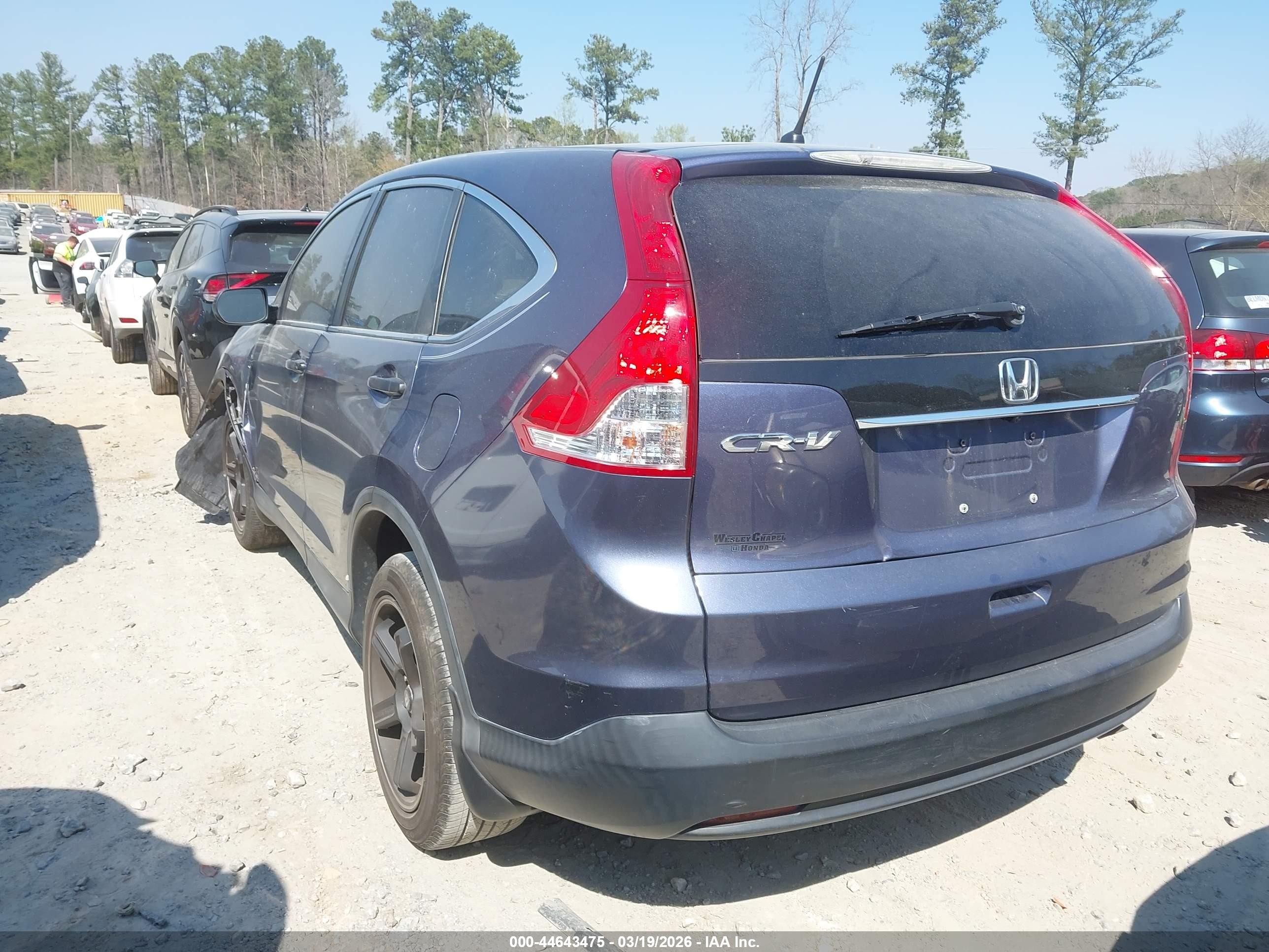 2013 Honda Cr-v Lx Blue vin: 3CZRM3H3XDG701278