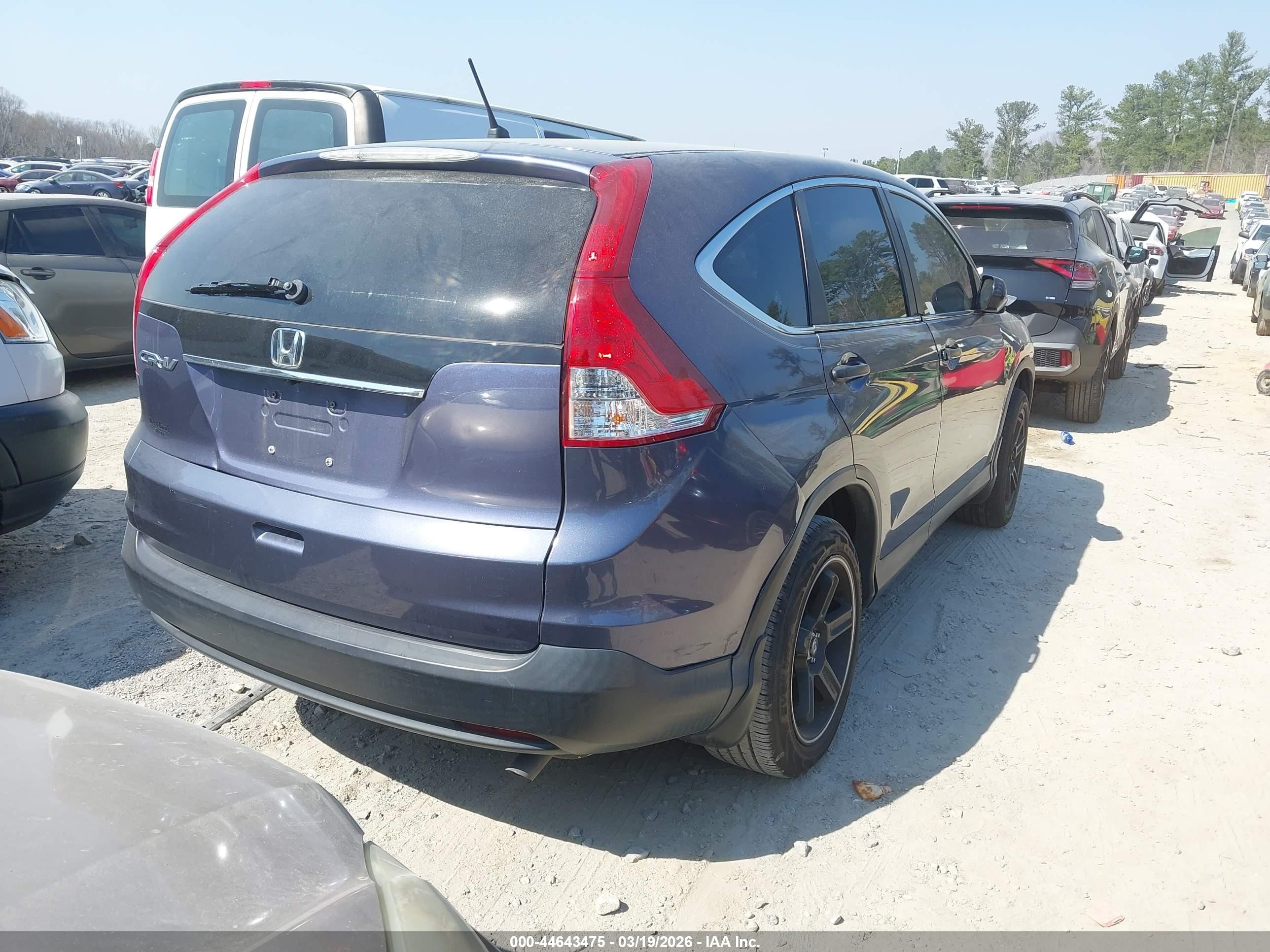 2013 Honda Cr-v Lx Blue vin: 3CZRM3H3XDG701278