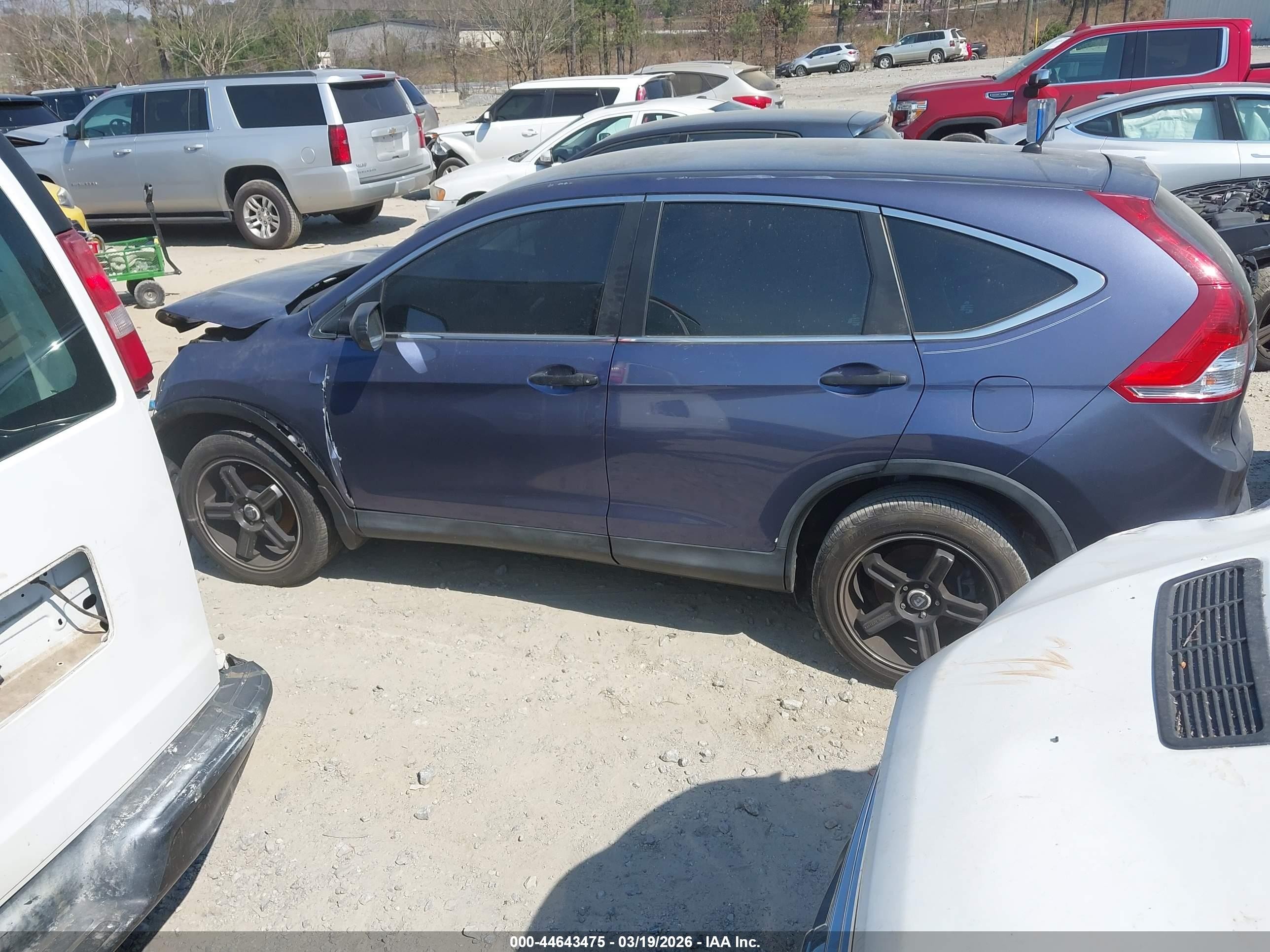 2013 Honda Cr-v Lx Blue vin: 3CZRM3H3XDG701278