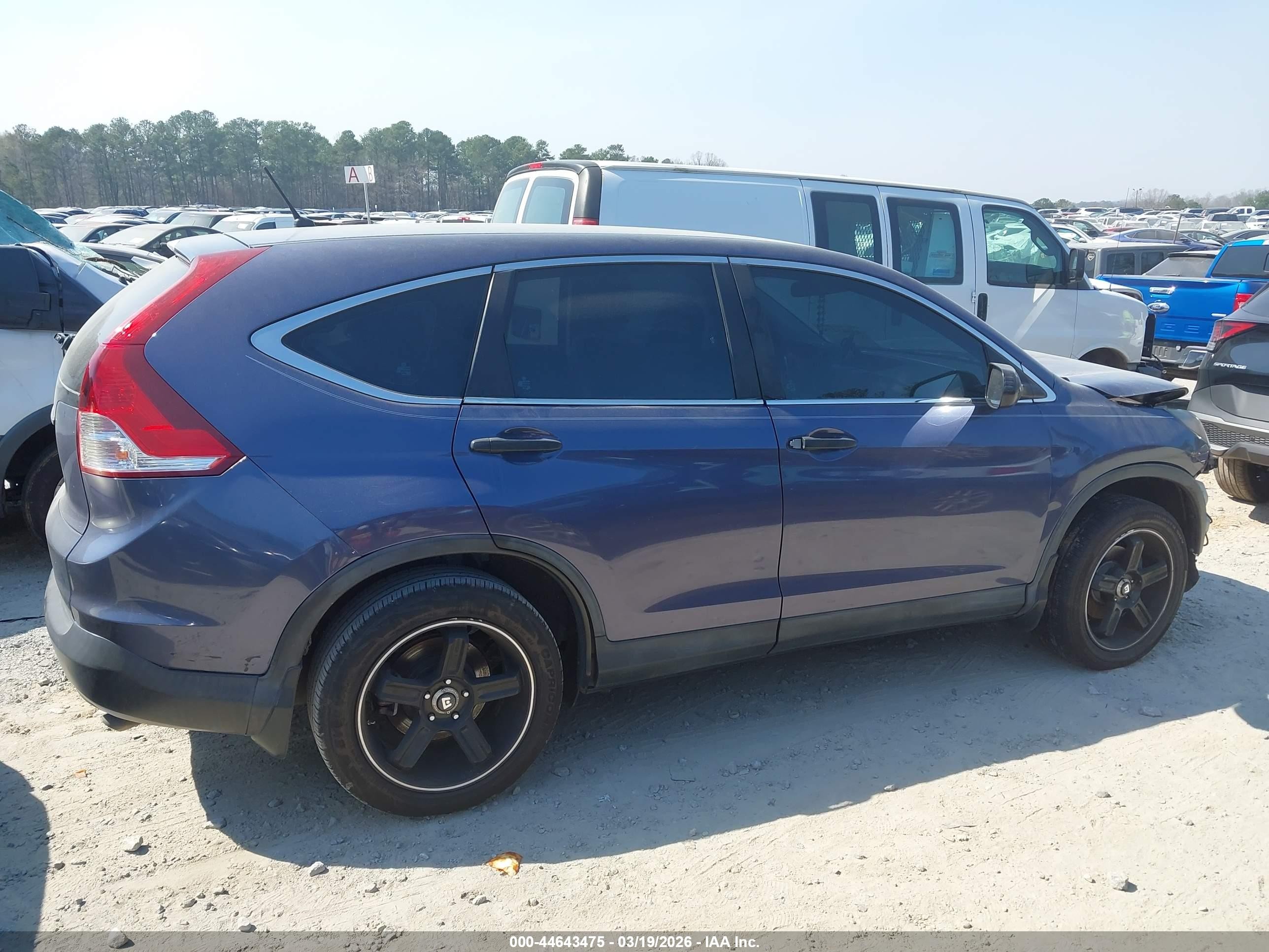 2013 Honda Cr-v Lx Blue vin: 3CZRM3H3XDG701278