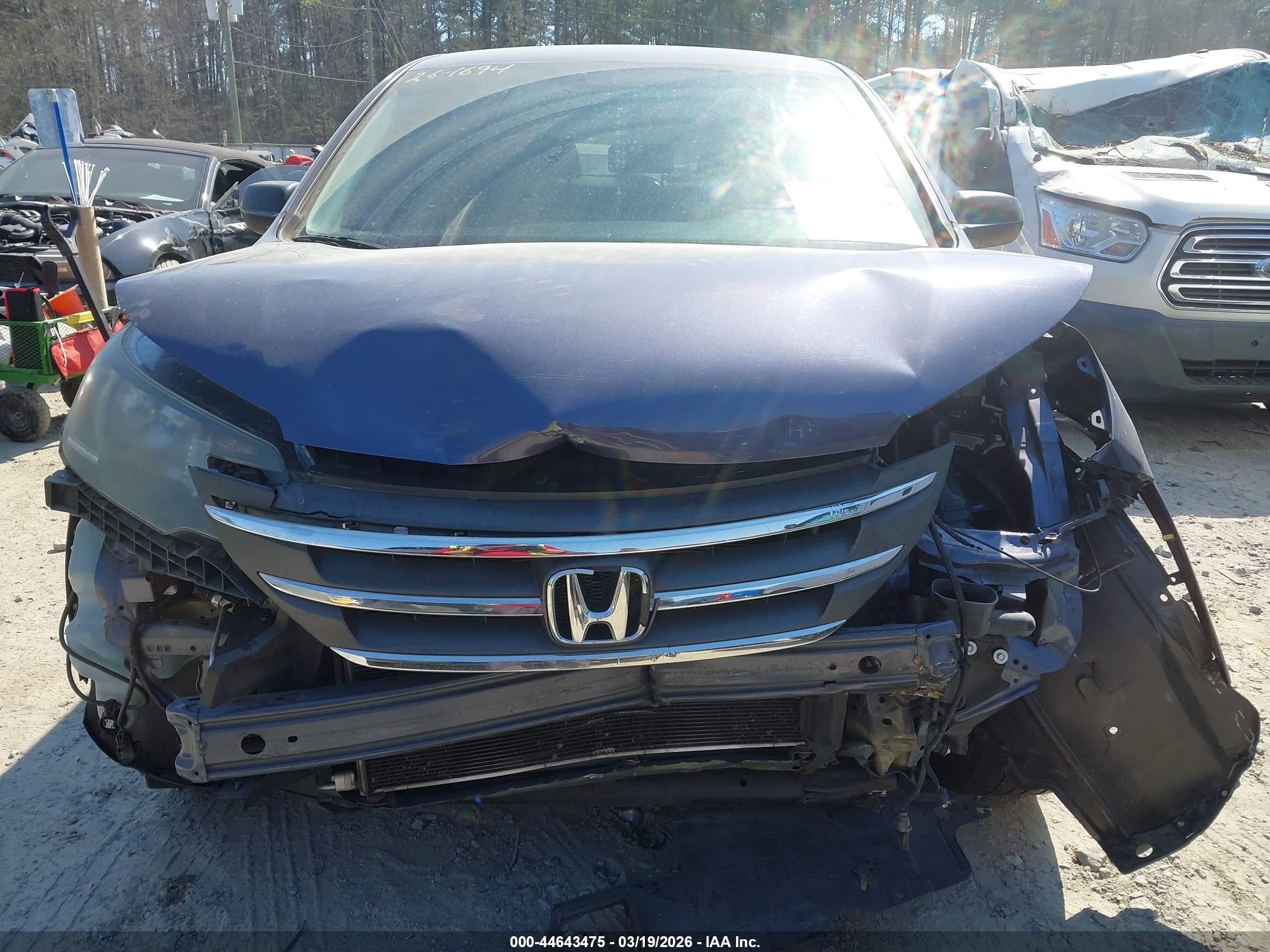 2013 Honda Cr-v Lx Blue vin: 3CZRM3H3XDG701278
