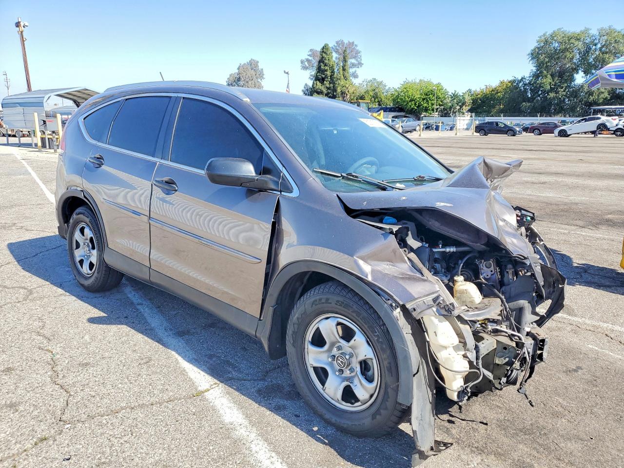 2014 Honda Cr-v Lx Brown vin: 3CZRM3H3XEG700360