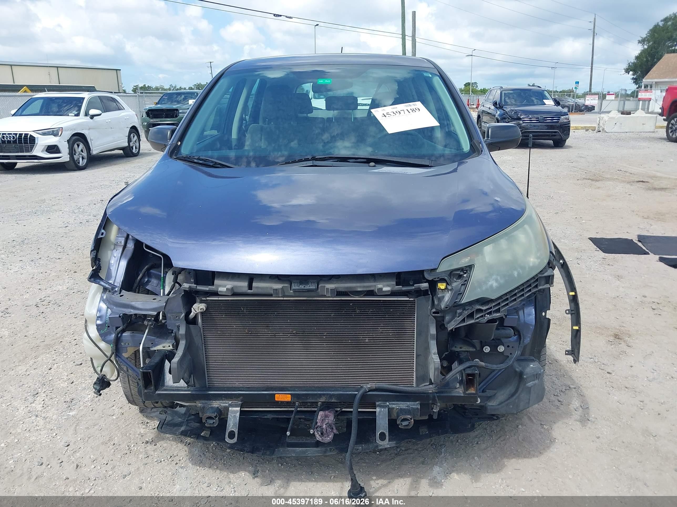 2014 Honda Cr-v Lx Blue vin: 3CZRM3H3XEG714386