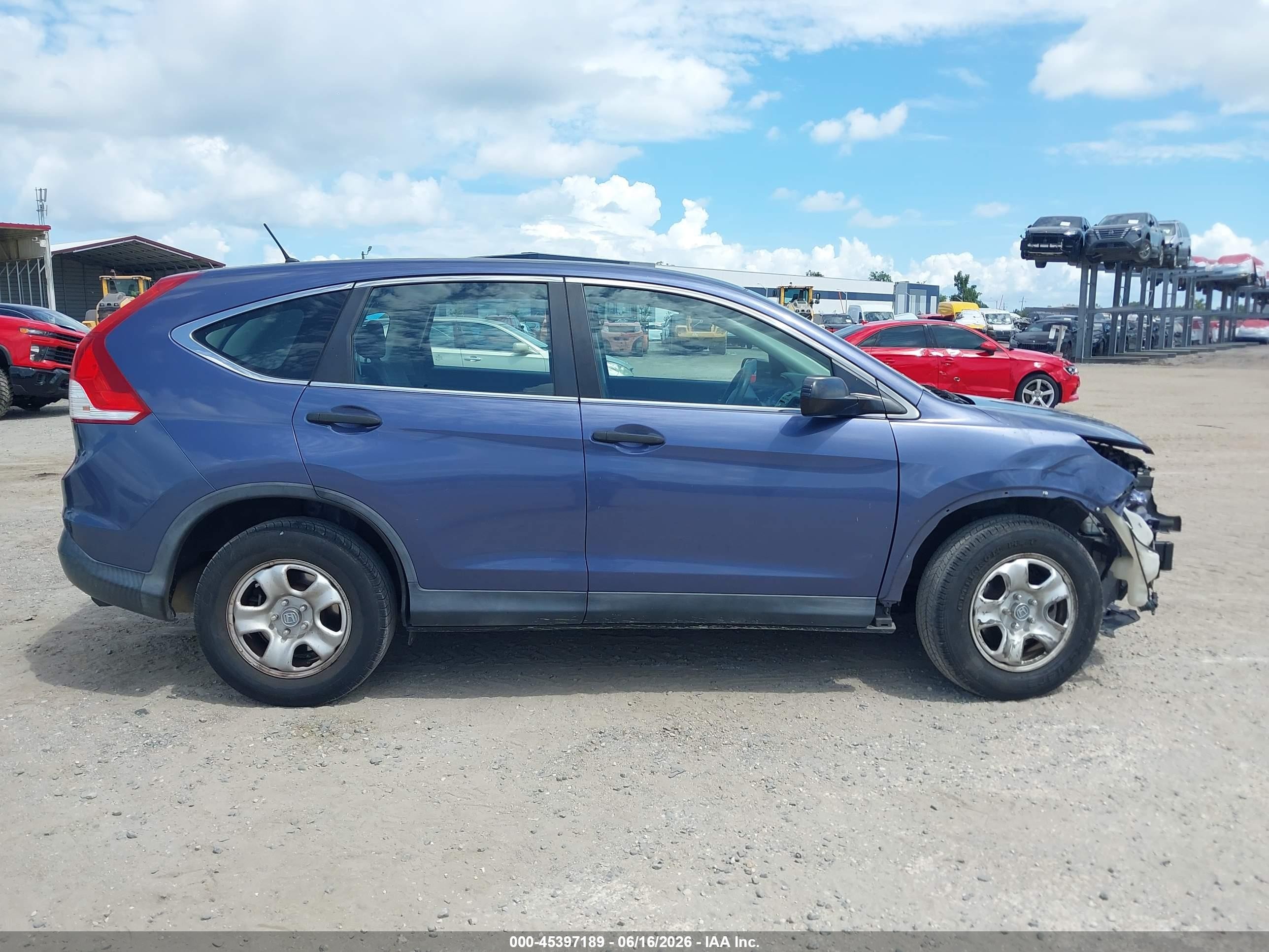 2014 Honda Cr-v Lx Blue vin: 3CZRM3H3XEG714386