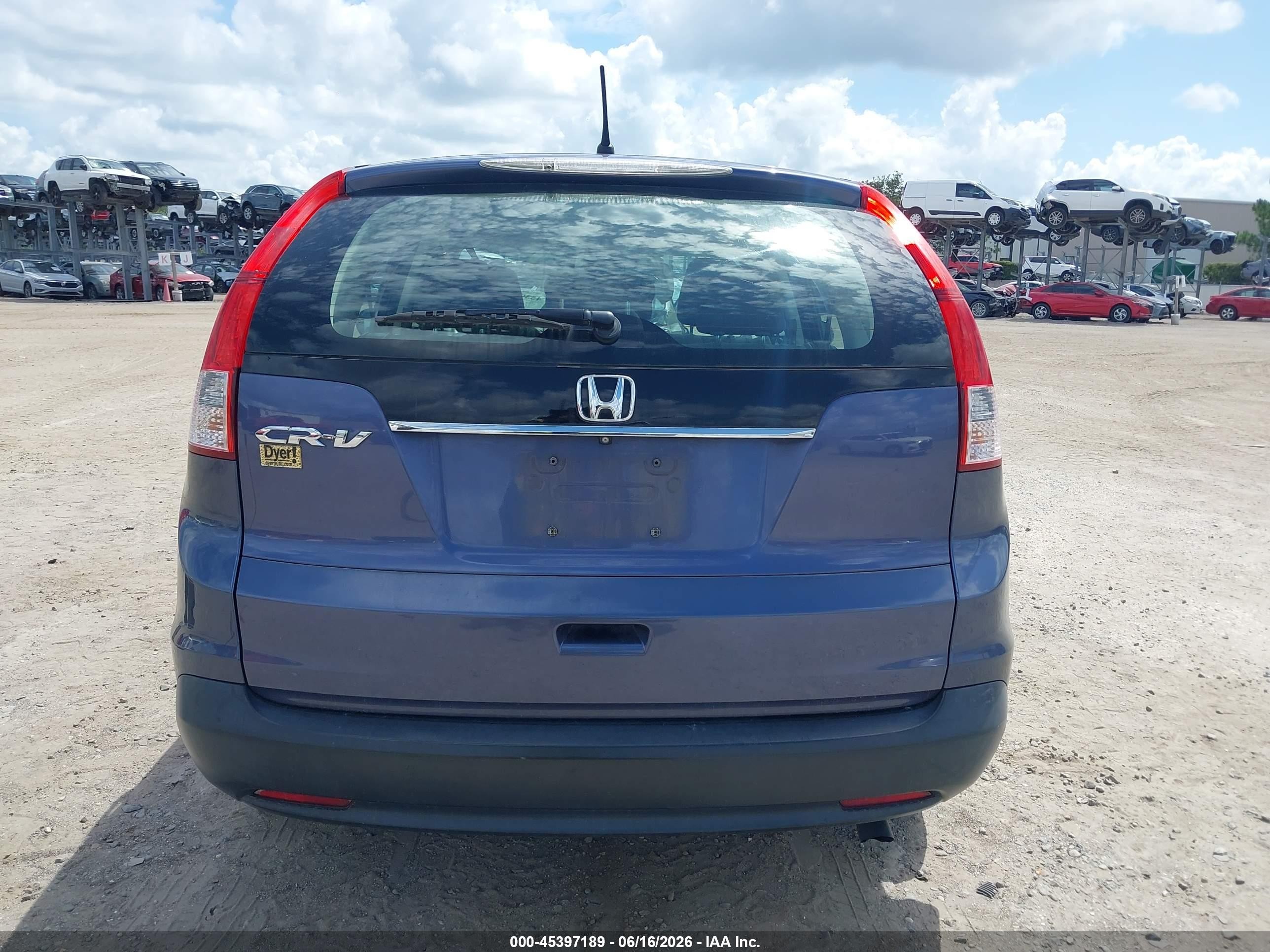 2014 Honda Cr-v Lx Blue vin: 3CZRM3H3XEG714386