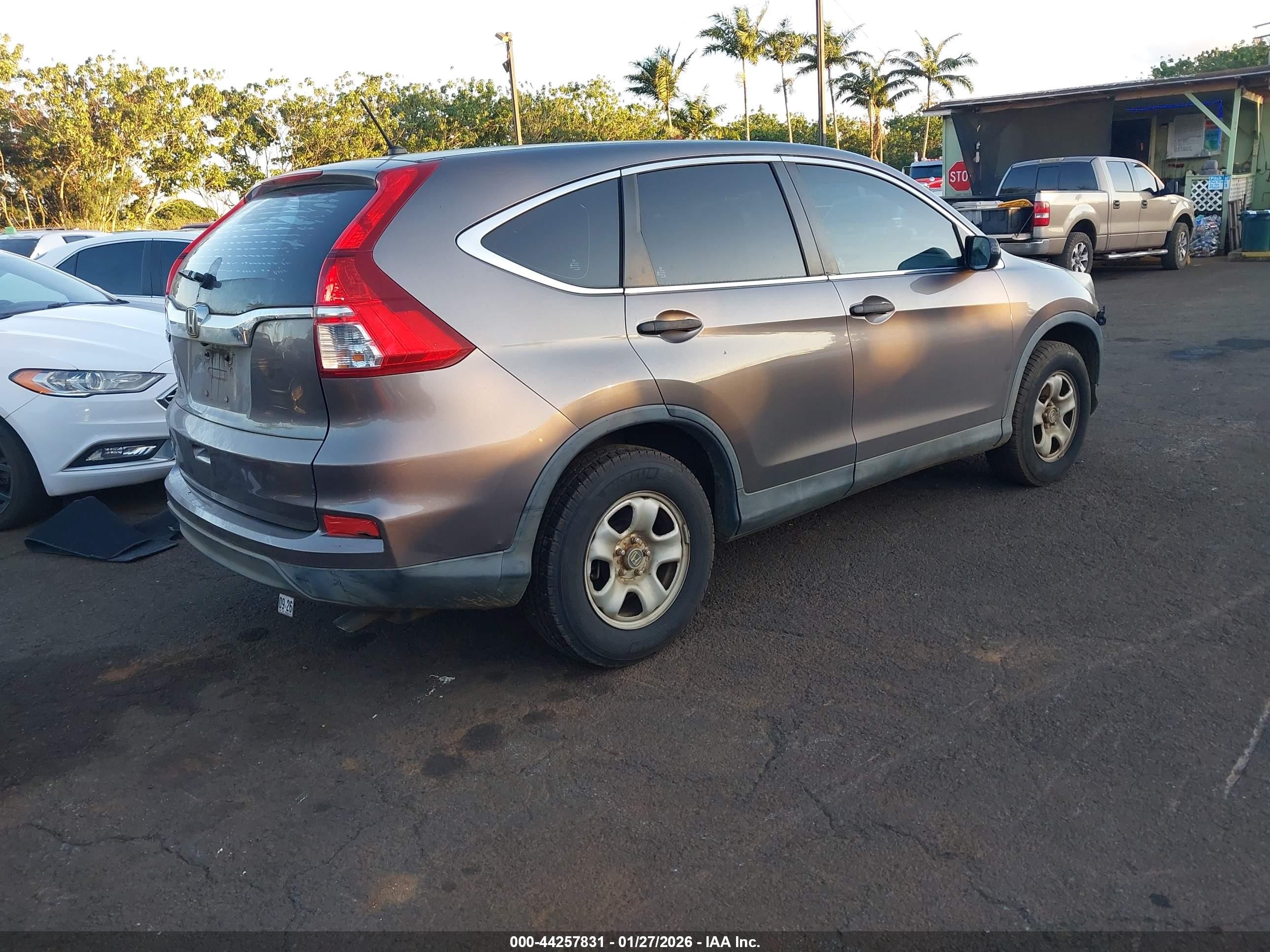 2015 Honda Cr-v Lx Gray vin: 3CZRM3H3XFG716270