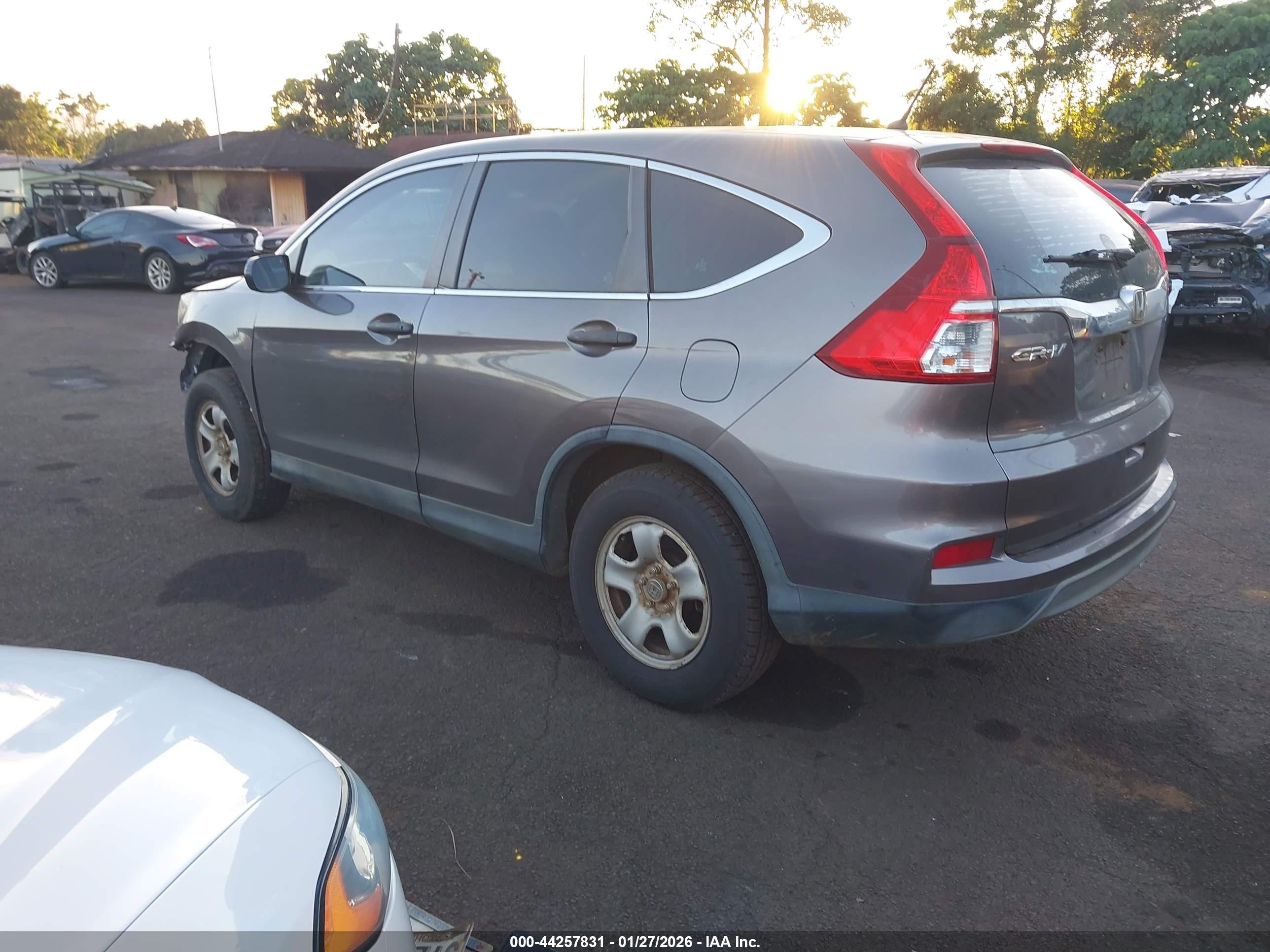 2015 Honda Cr-v Lx Gray vin: 3CZRM3H3XFG716270