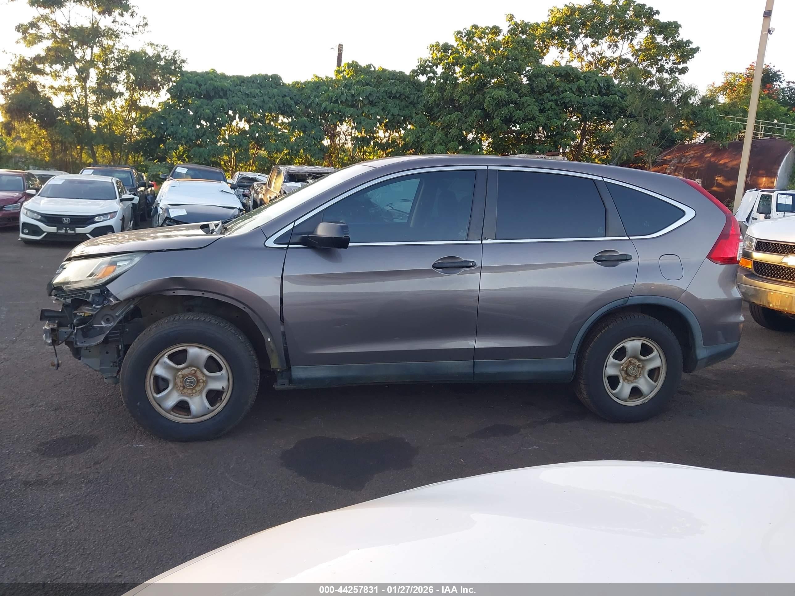 2015 Honda Cr-v Lx Gray vin: 3CZRM3H3XFG716270