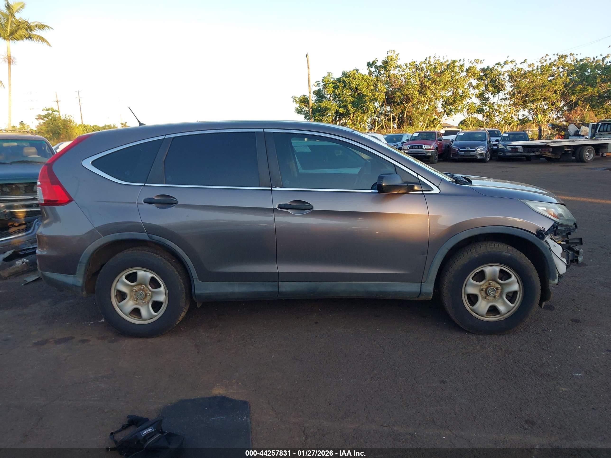 2015 Honda Cr-v Lx Gray vin: 3CZRM3H3XFG716270