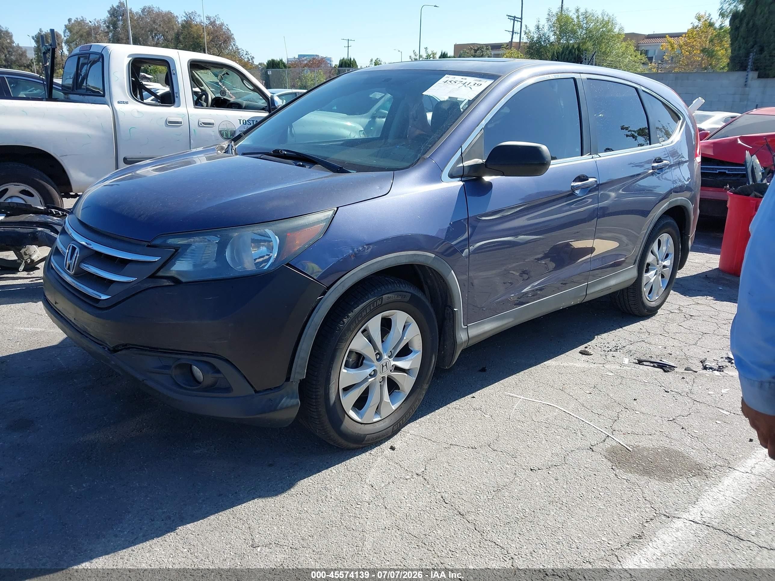 2012 Honda Cr-v Ex Blue vin: 3CZRM3H50CG704819