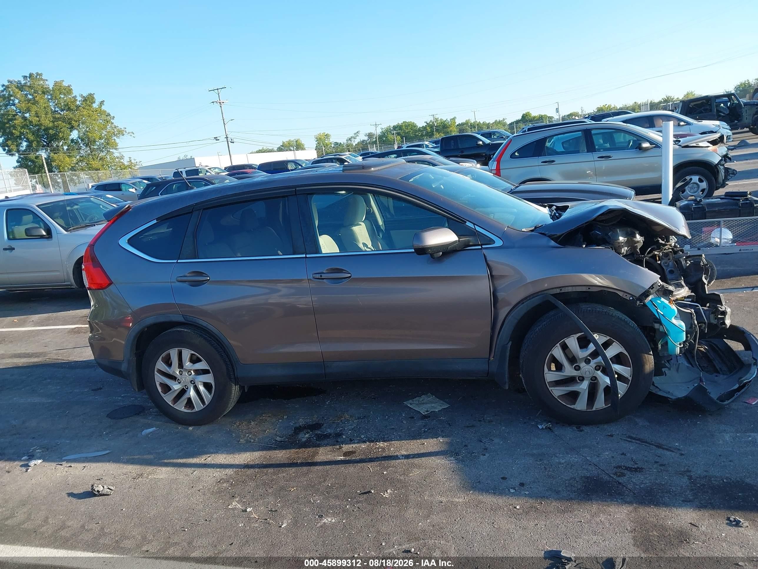 2015 Honda Cr-v Ex Gray vin: 3CZRM3H50FG704761