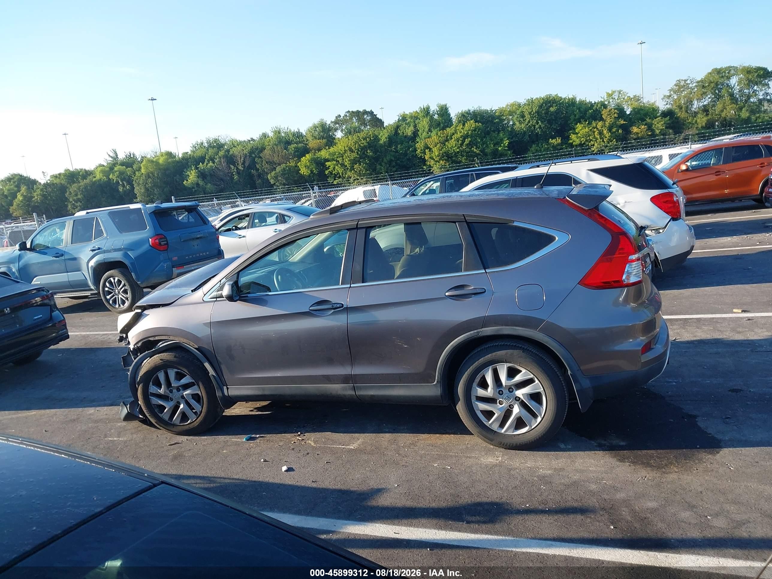 2015 Honda Cr-v Ex Gray vin: 3CZRM3H50FG704761