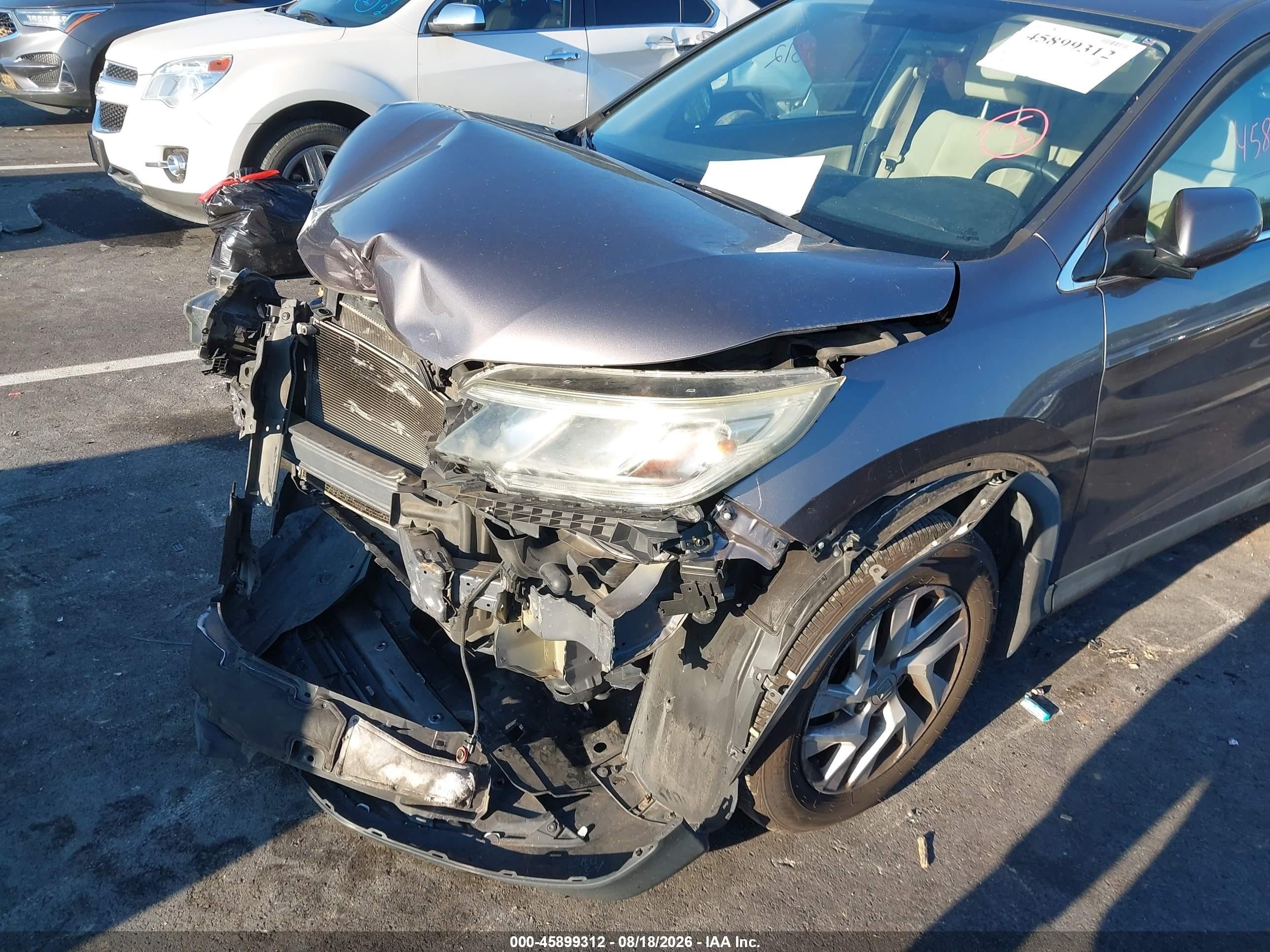 2015 Honda Cr-v Ex Gray vin: 3CZRM3H50FG704761