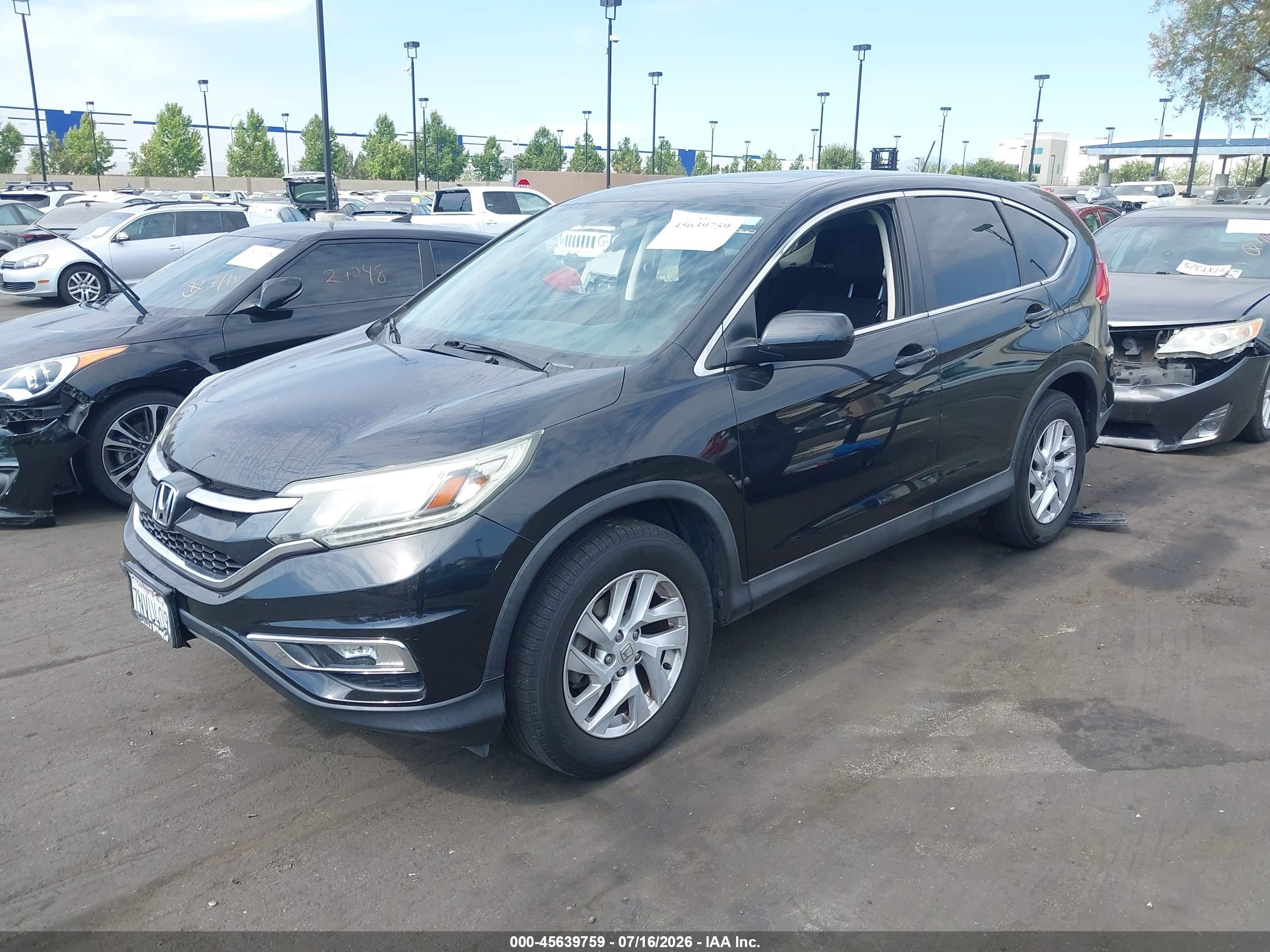 2015 Honda Cr-v Ex Black vin: 3CZRM3H50FG709992