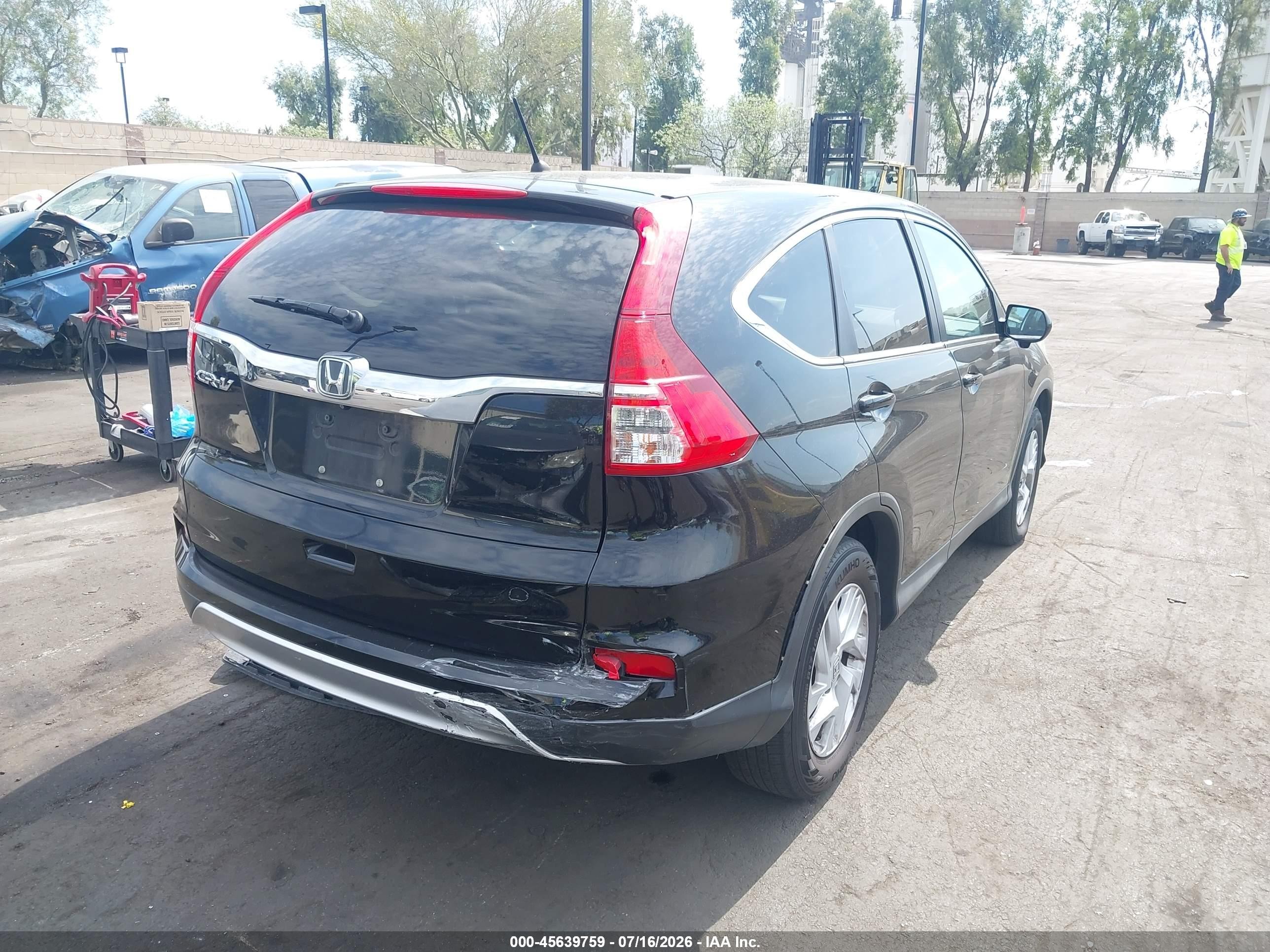2015 Honda Cr-v Ex Black vin: 3CZRM3H50FG709992