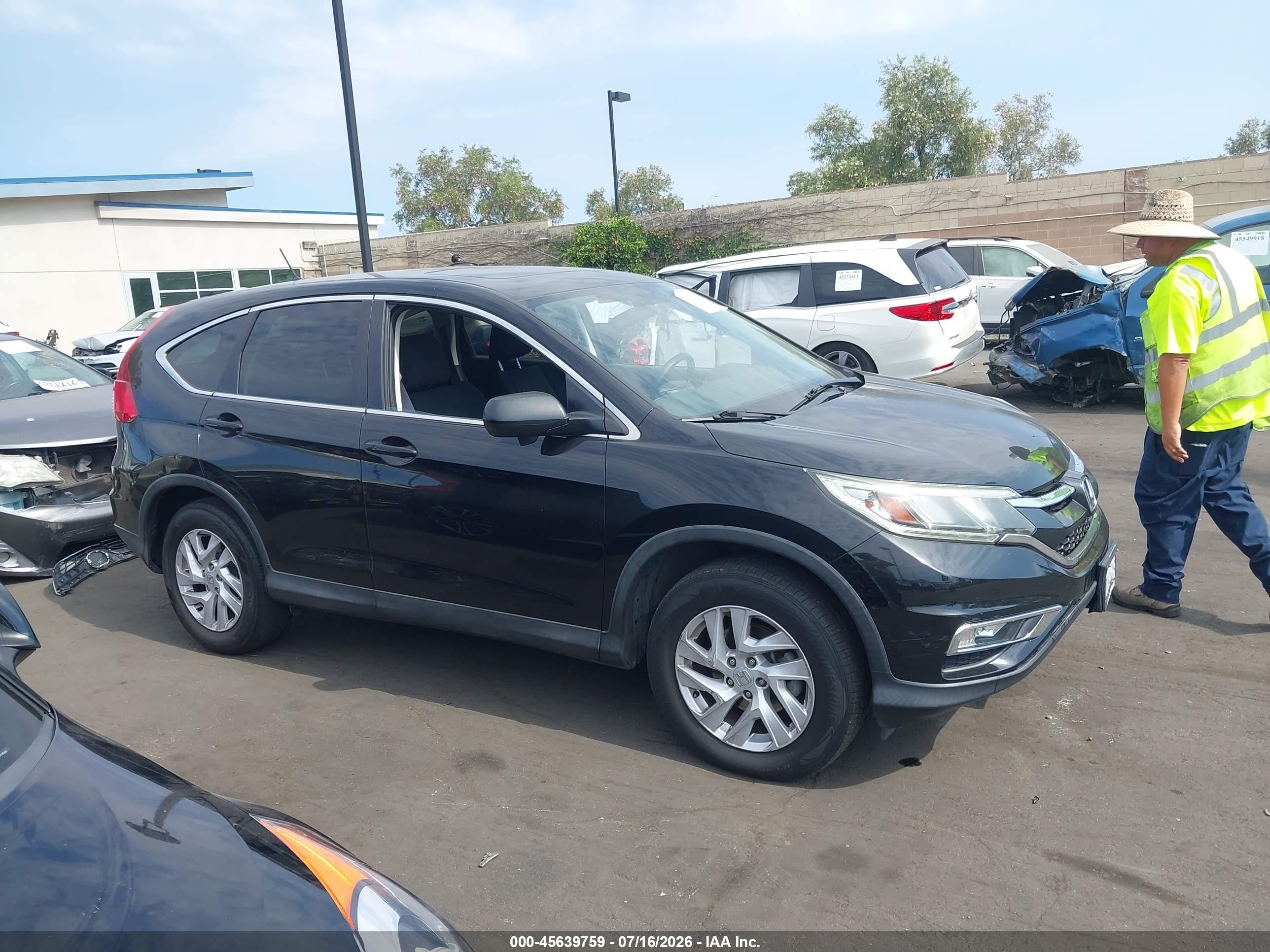 2015 Honda Cr-v Ex Black vin: 3CZRM3H50FG709992