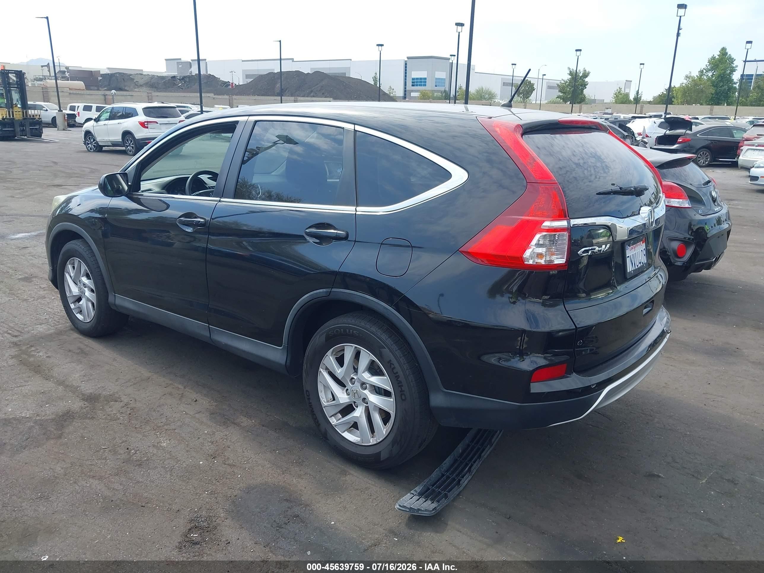 2015 Honda Cr-v Ex Black vin: 3CZRM3H50FG709992