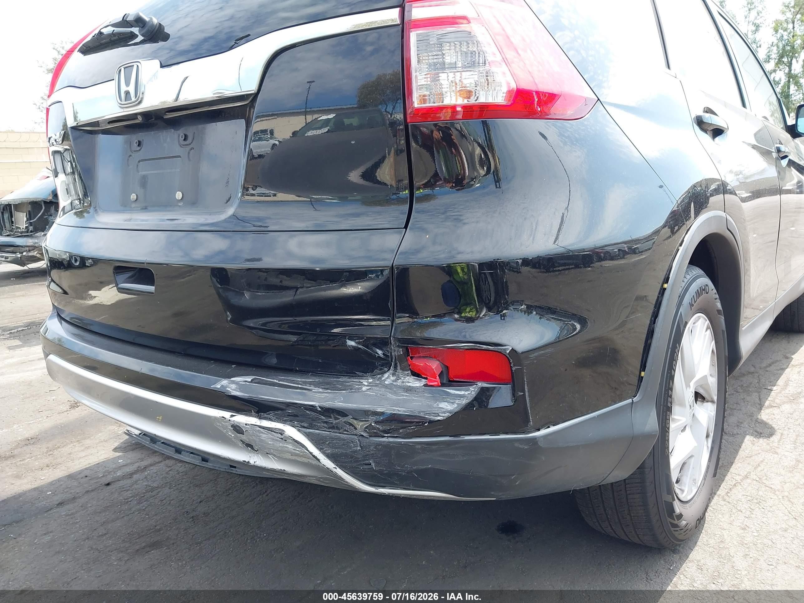2015 Honda Cr-v Ex Black vin: 3CZRM3H50FG709992
