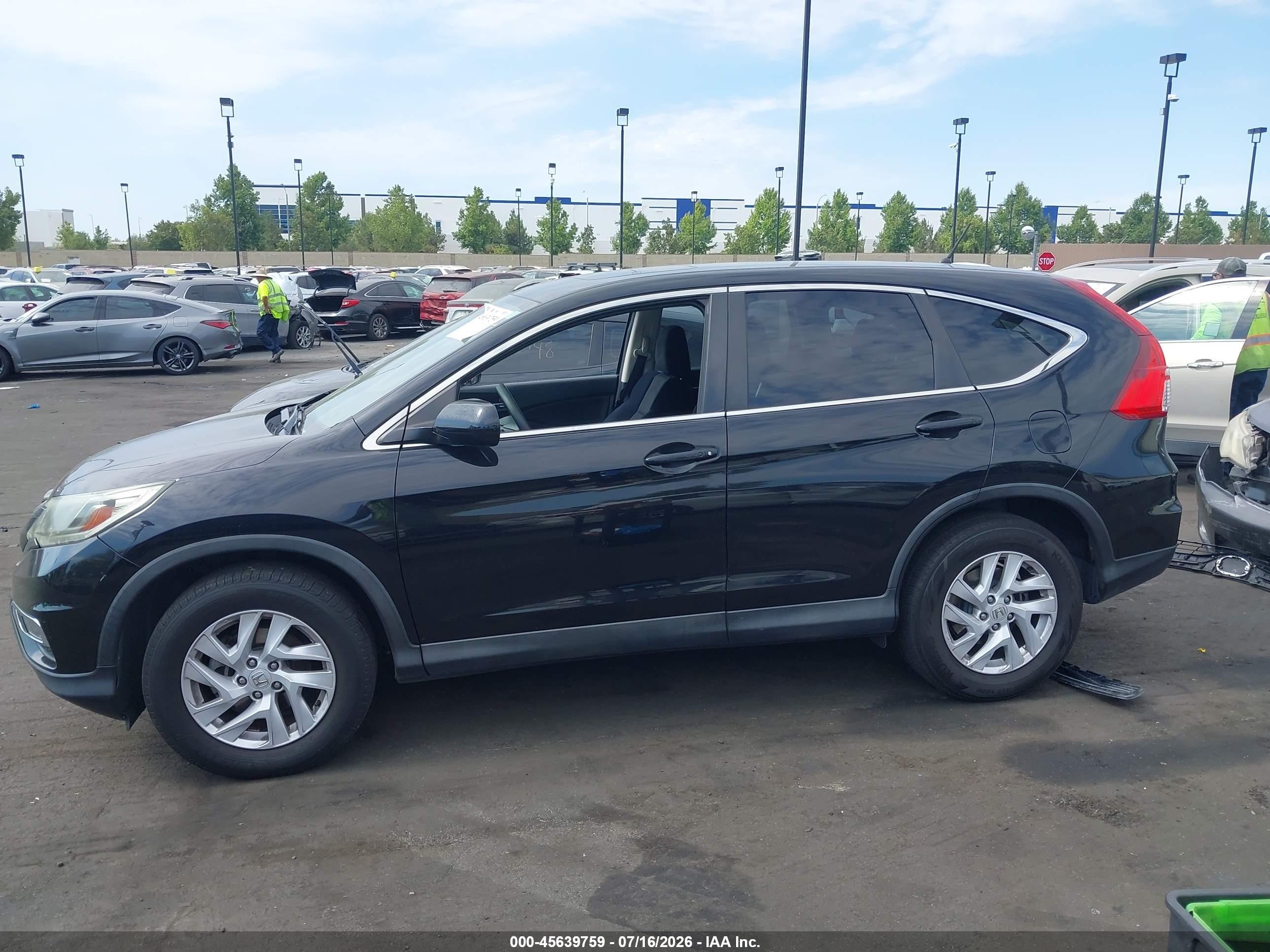 2015 Honda Cr-v Ex Black vin: 3CZRM3H50FG709992