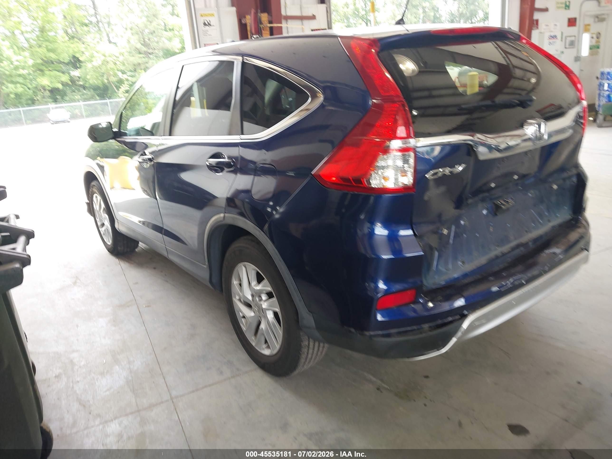 2015 Honda Cr-v Ex Blue vin: 3CZRM3H50FG710432