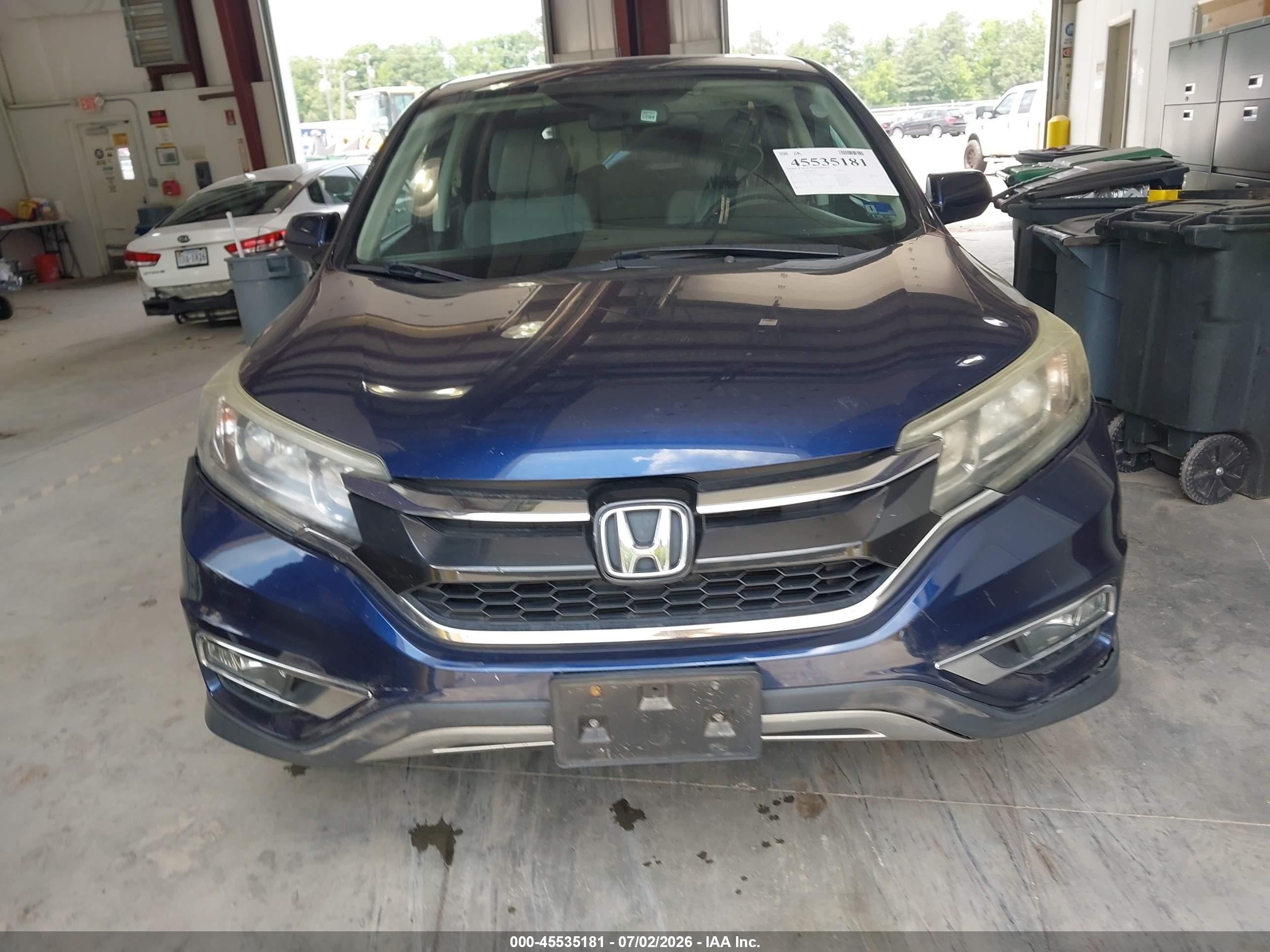 2015 Honda Cr-v Ex Blue vin: 3CZRM3H50FG710432