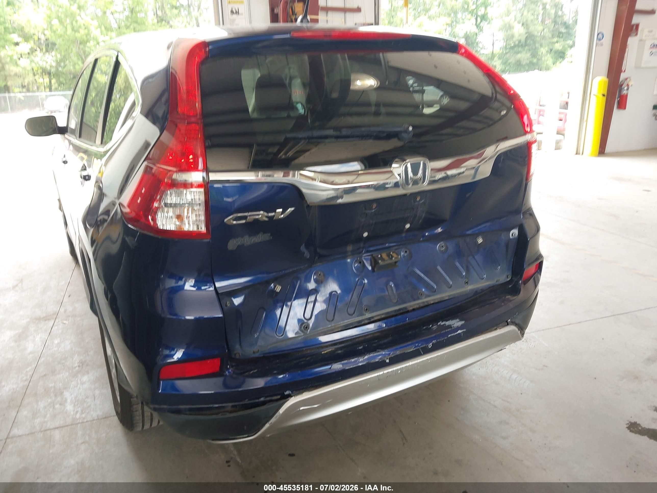 2015 Honda Cr-v Ex Blue vin: 3CZRM3H50FG710432