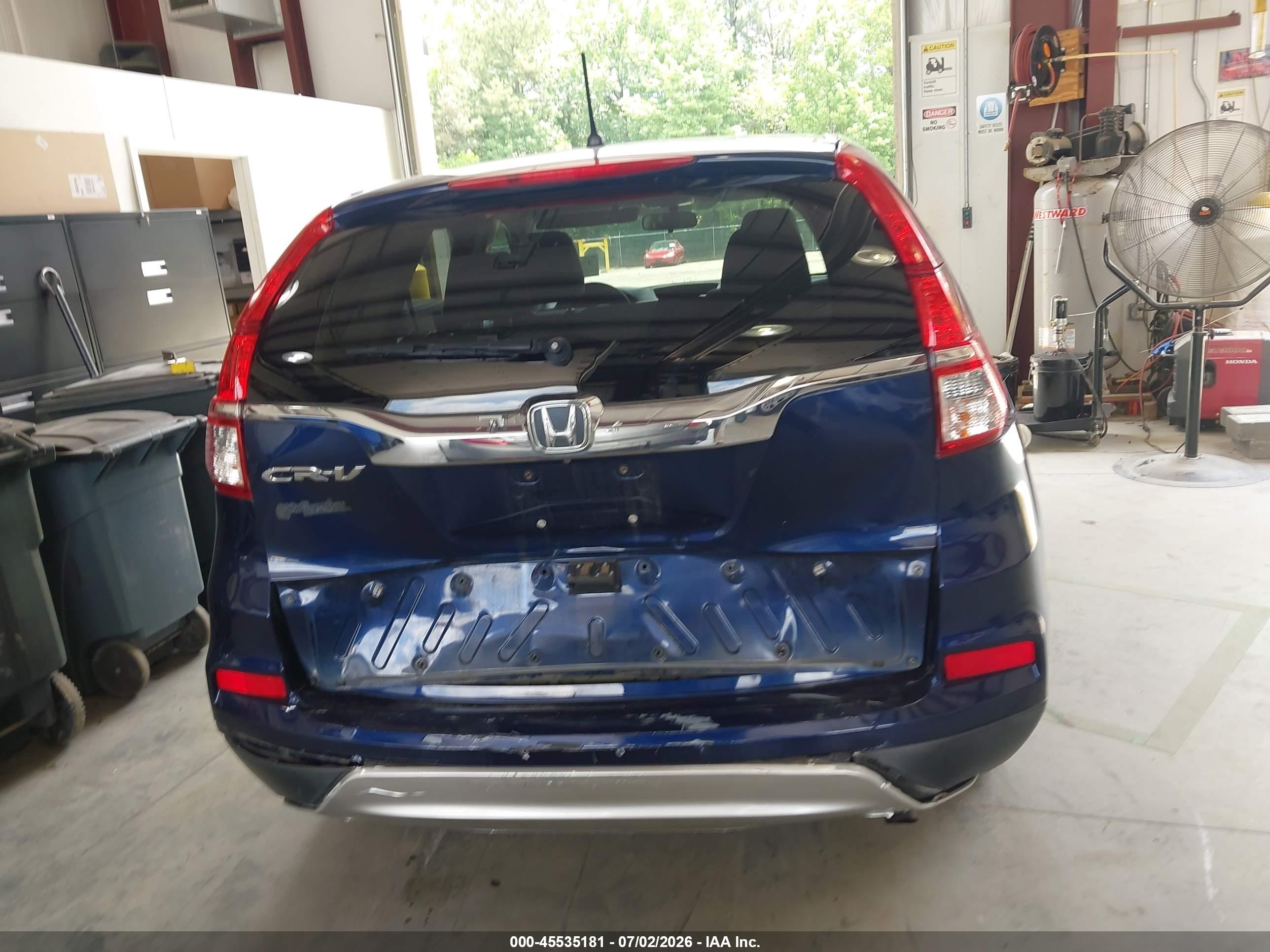 2015 Honda Cr-v Ex Blue vin: 3CZRM3H50FG710432