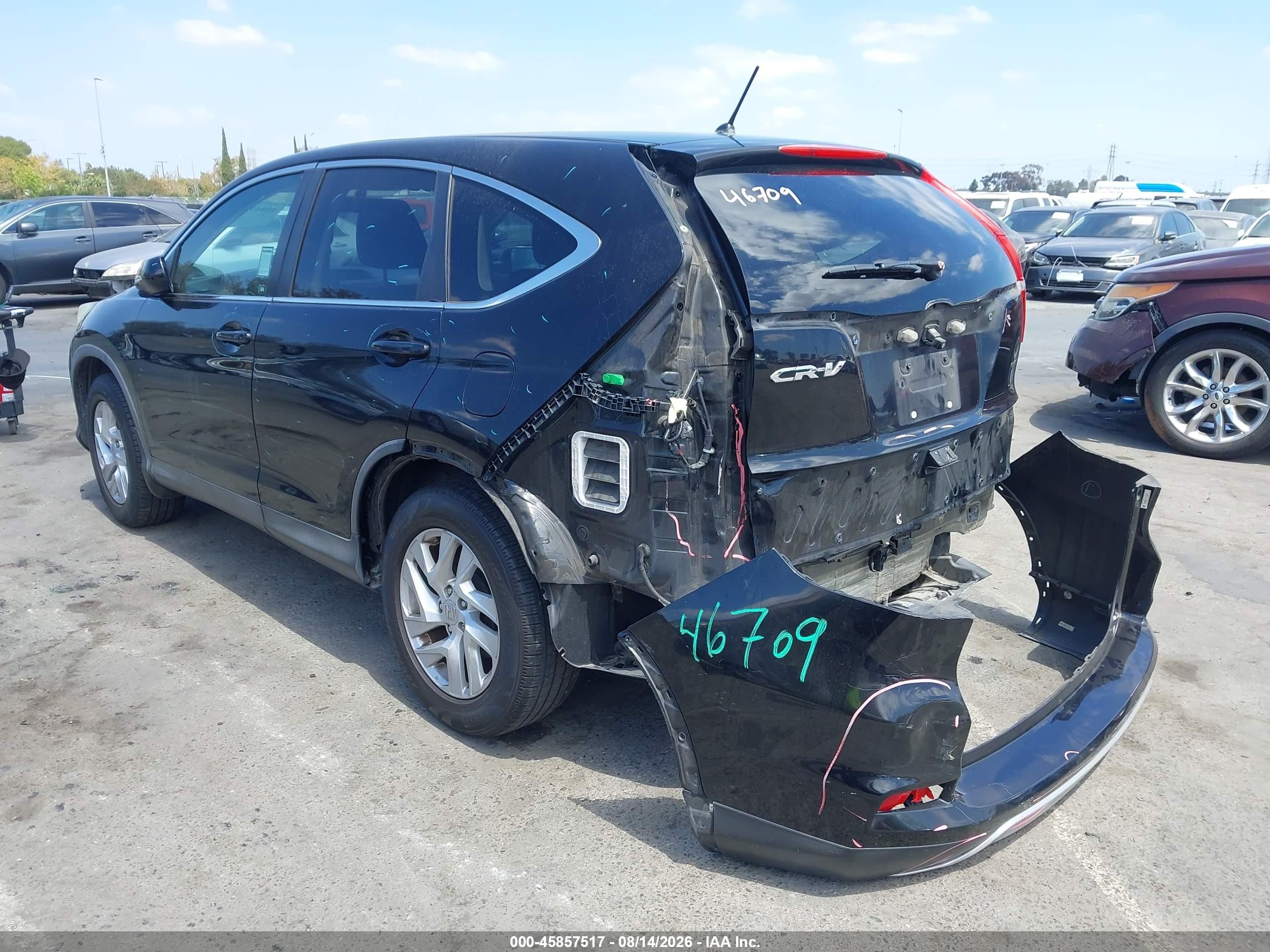 2015 Honda Cr-v Ex Black vin: 3CZRM3H51FG705689