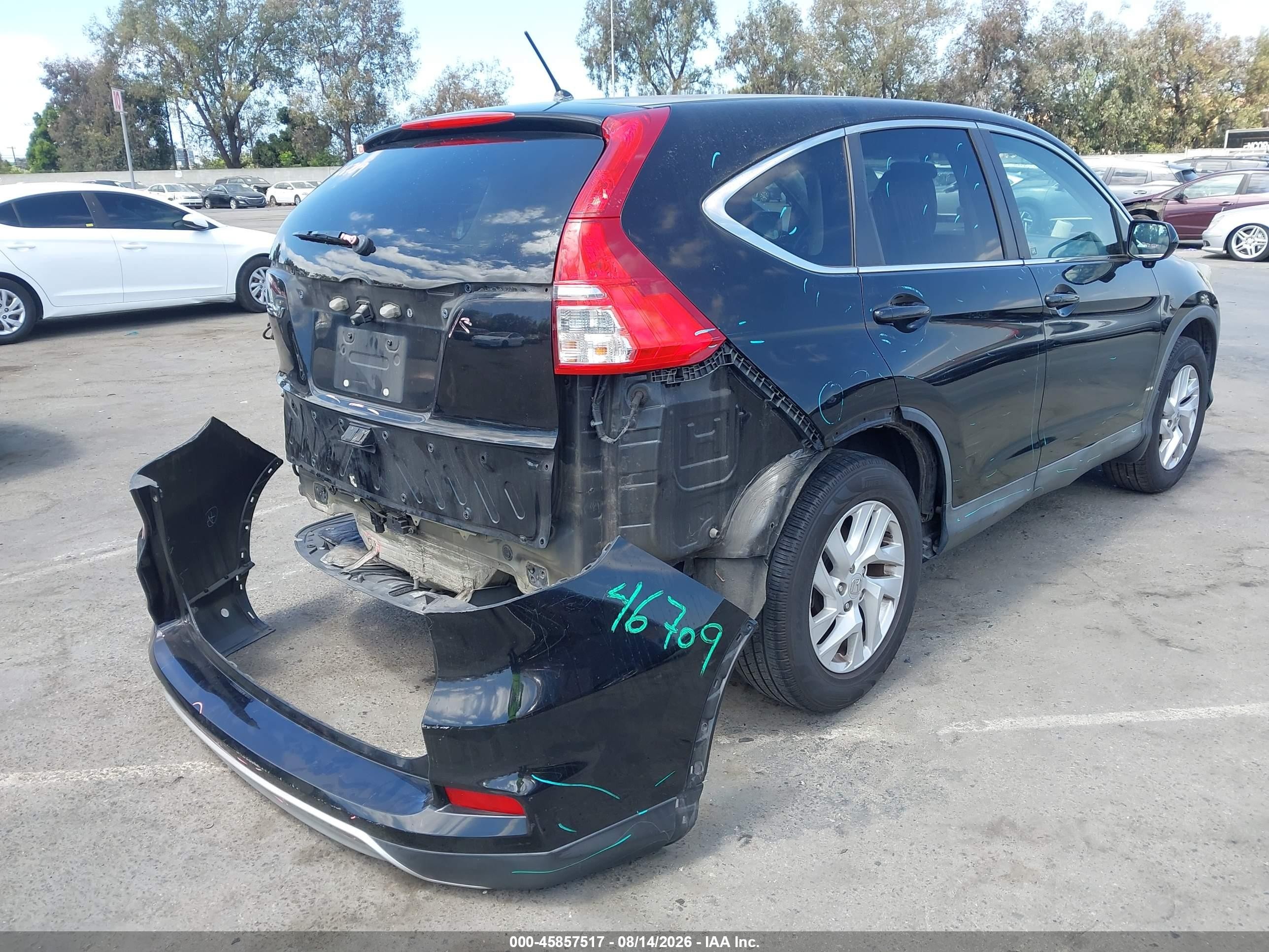 2015 Honda Cr-v Ex Black vin: 3CZRM3H51FG705689
