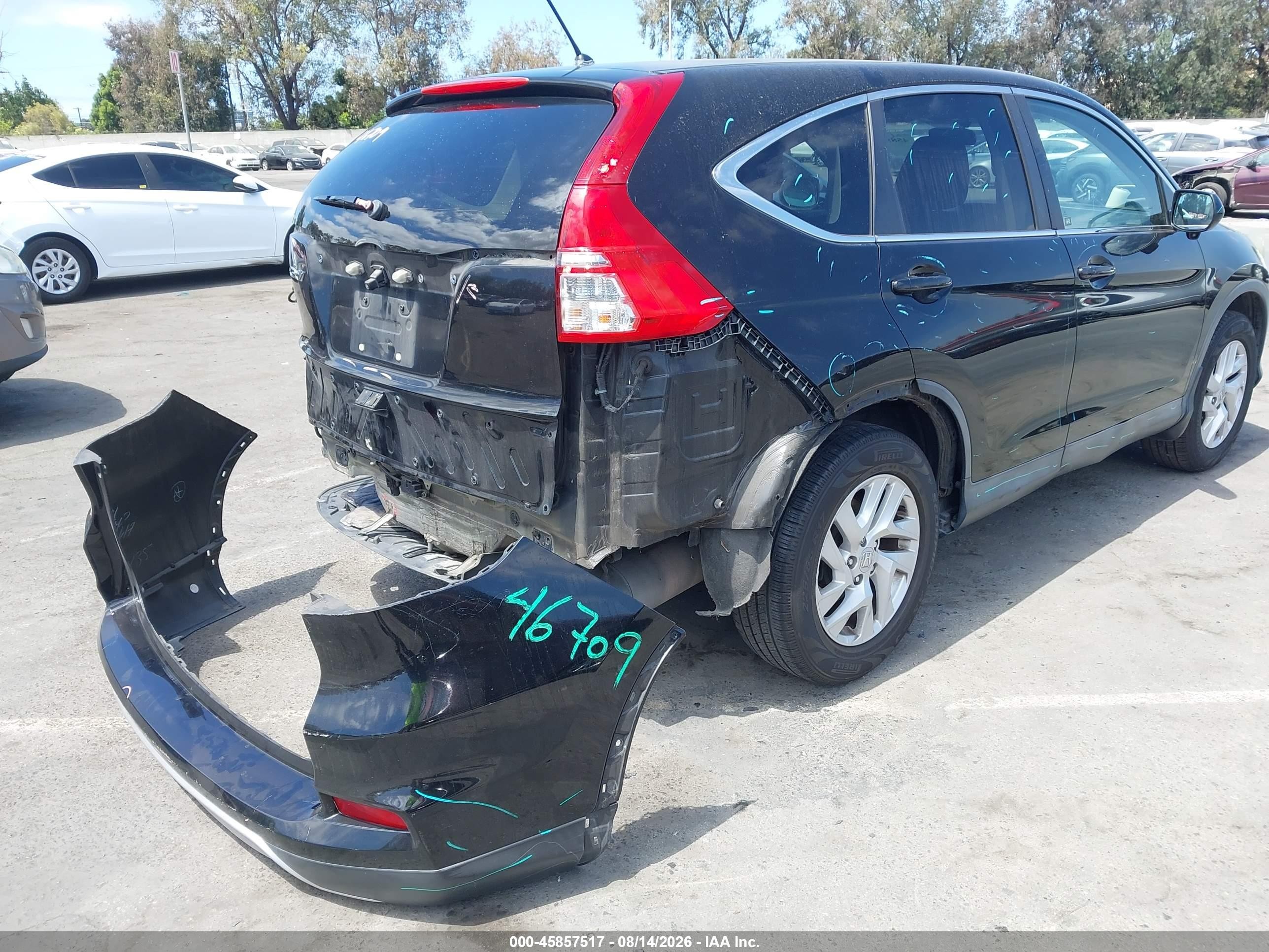 2015 Honda Cr-v Ex Black vin: 3CZRM3H51FG705689