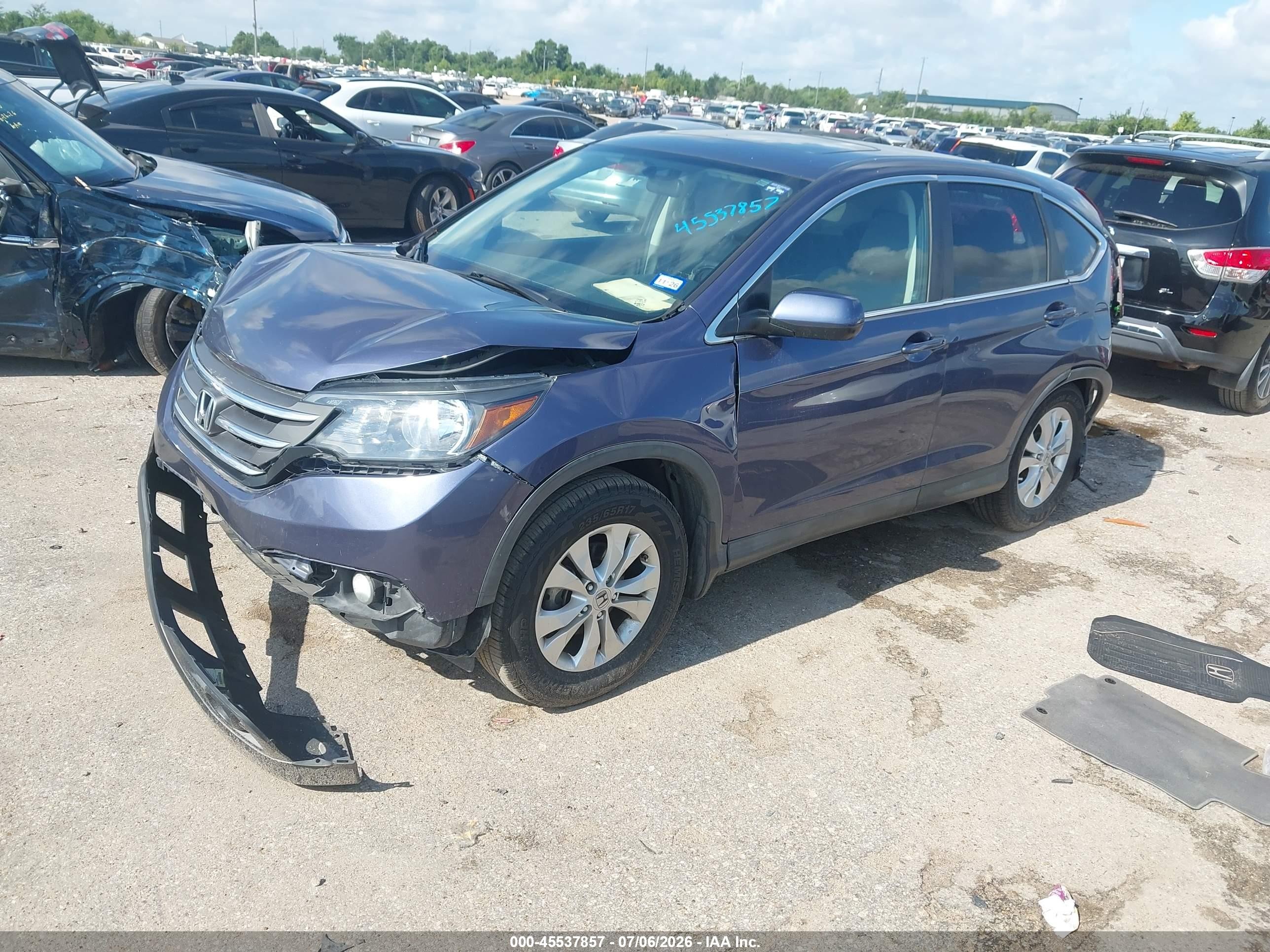 2012 Honda Cr-v Ex Blue vin: 3CZRM3H52CG704014