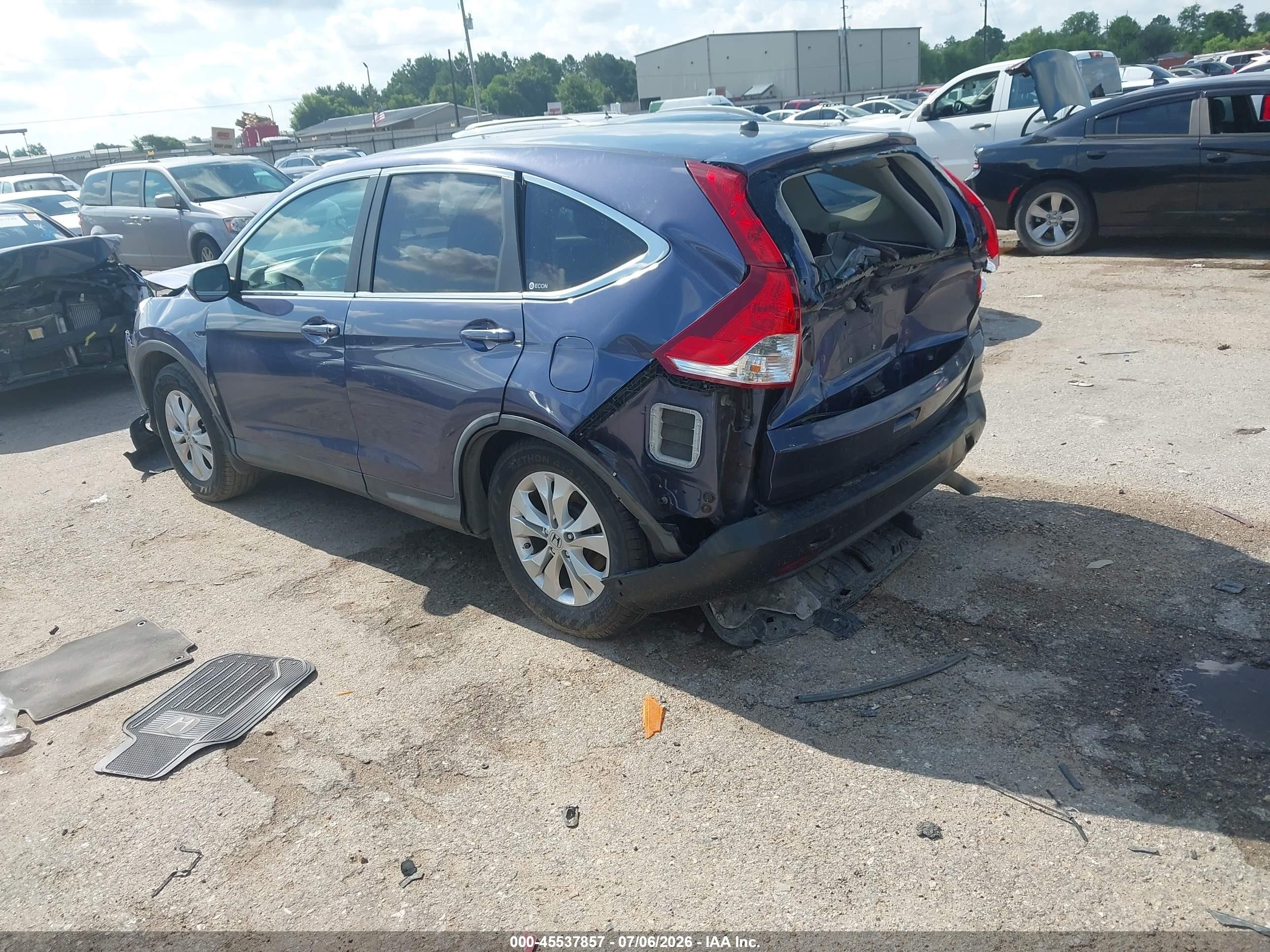 2012 Honda Cr-v Ex Blue vin: 3CZRM3H52CG704014