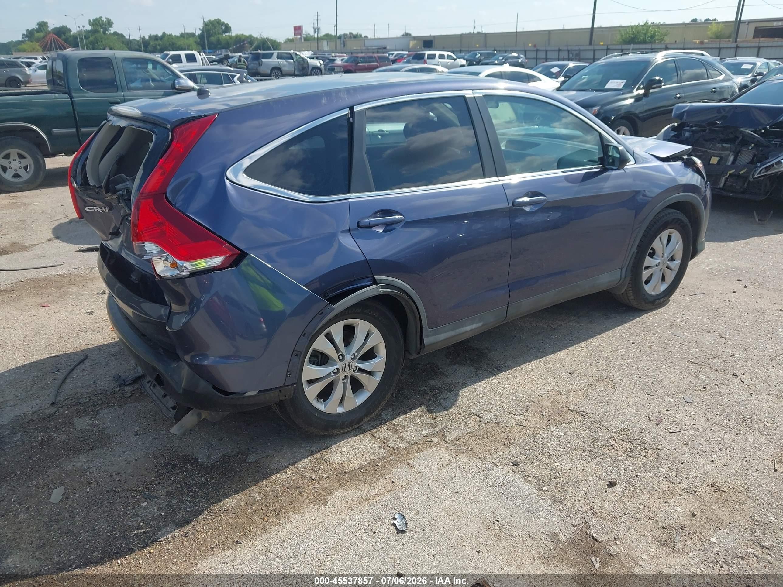 2012 Honda Cr-v Ex Blue vin: 3CZRM3H52CG704014