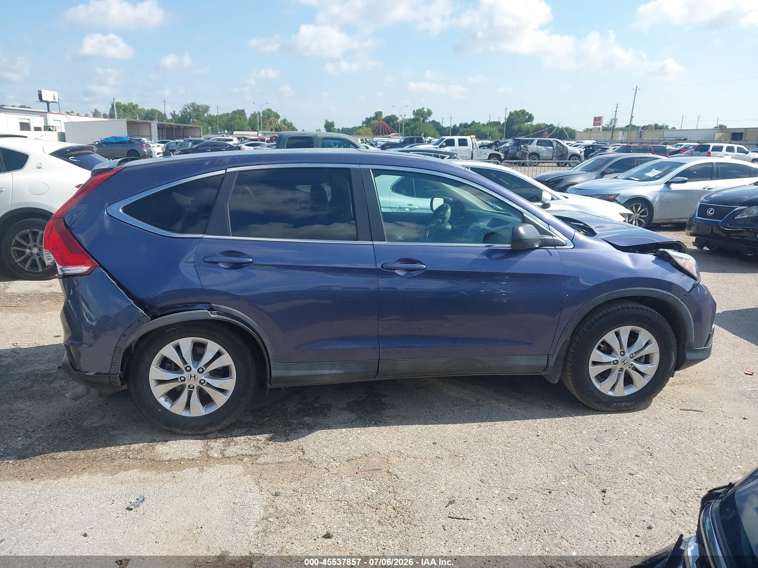 2012 Honda Cr-v Ex Blue vin: 3CZRM3H52CG704014