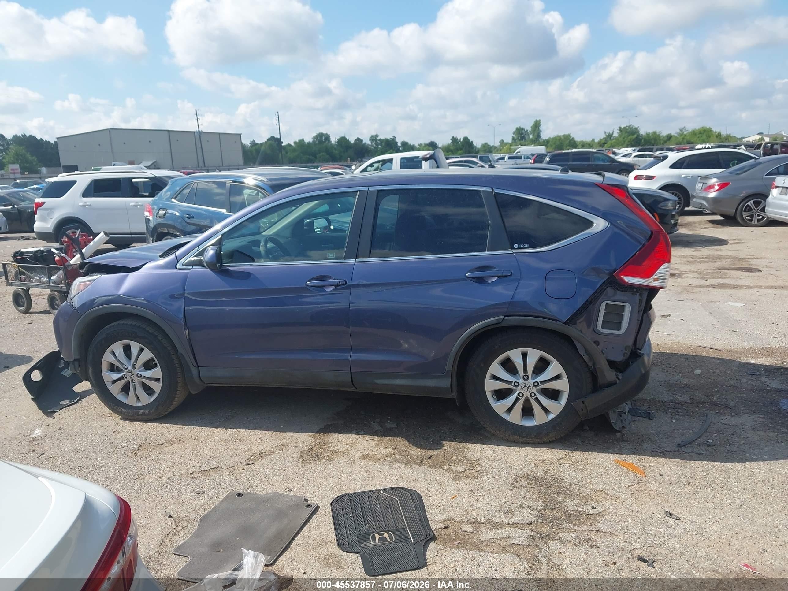 2012 Honda Cr-v Ex Blue vin: 3CZRM3H52CG704014