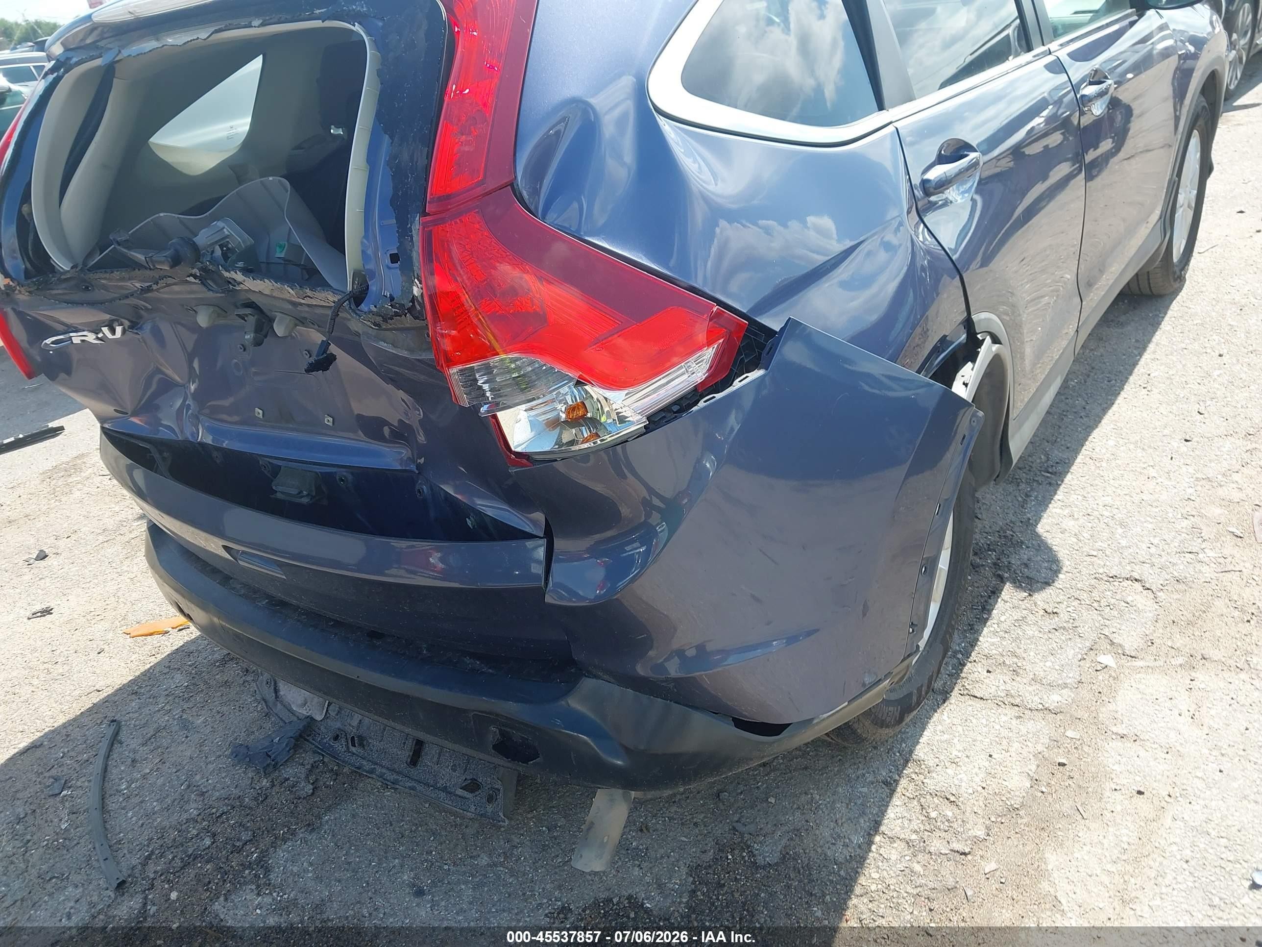 2012 Honda Cr-v Ex Blue vin: 3CZRM3H52CG704014