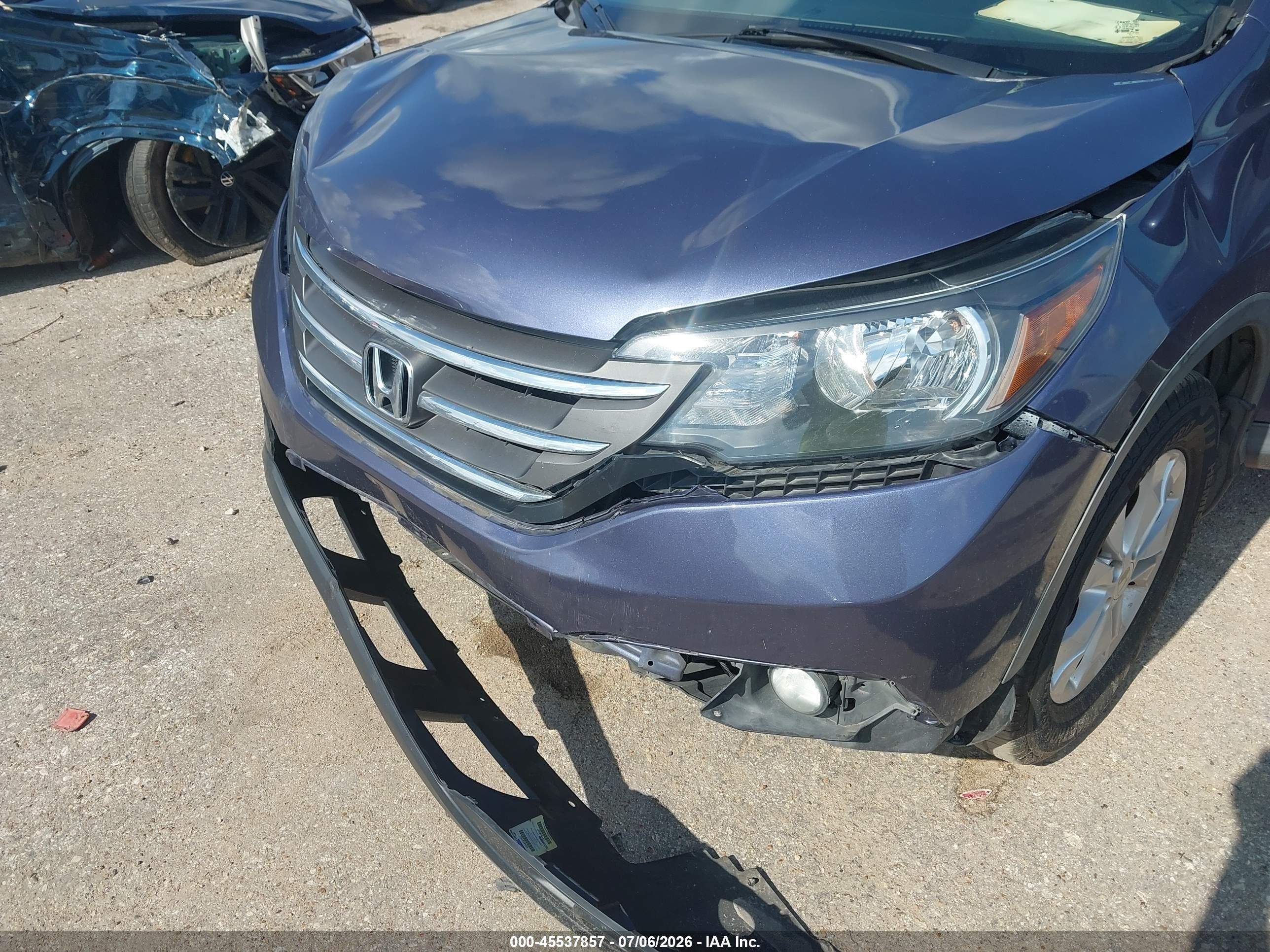 2012 Honda Cr-v Ex Blue vin: 3CZRM3H52CG704014