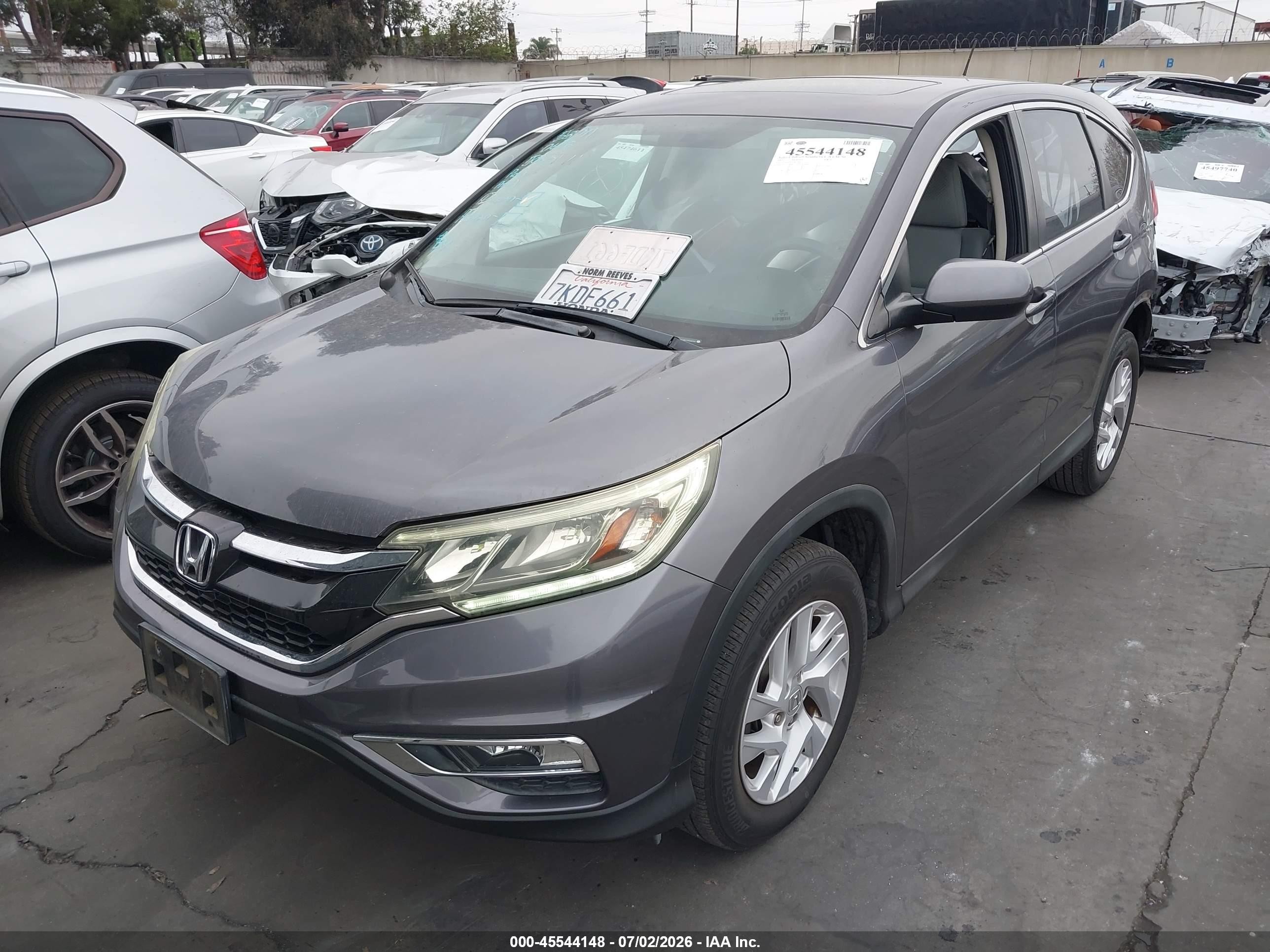 2015 Honda Cr-v Ex Gray vin: 3CZRM3H52FG700324